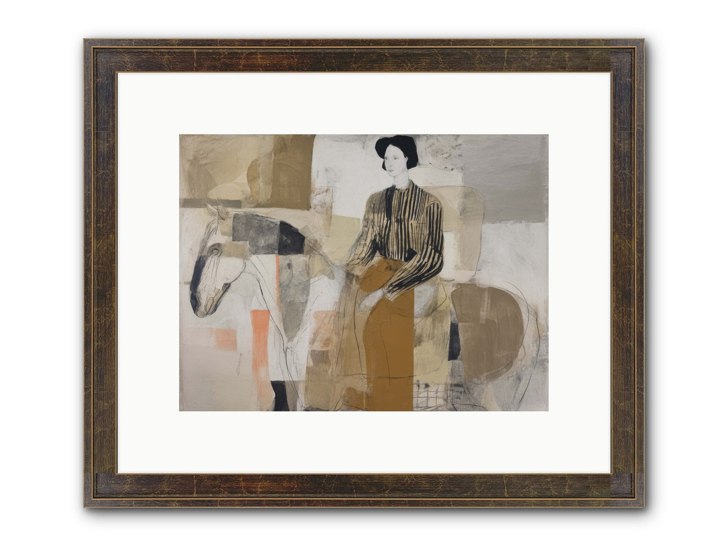 The Moment Stretched Infinite Framed Print - Slimwoods Black/Gold 12x9
