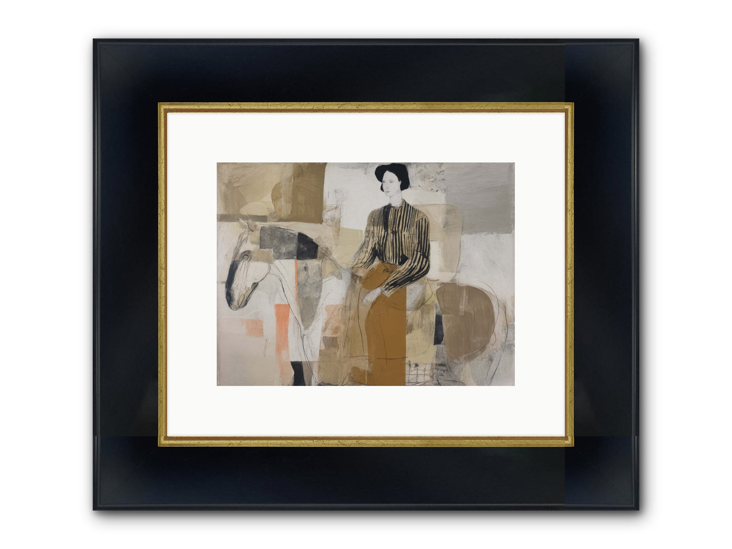 The Moment Stretched Infinite Framed Print - Wide Black w/Gold 12x9