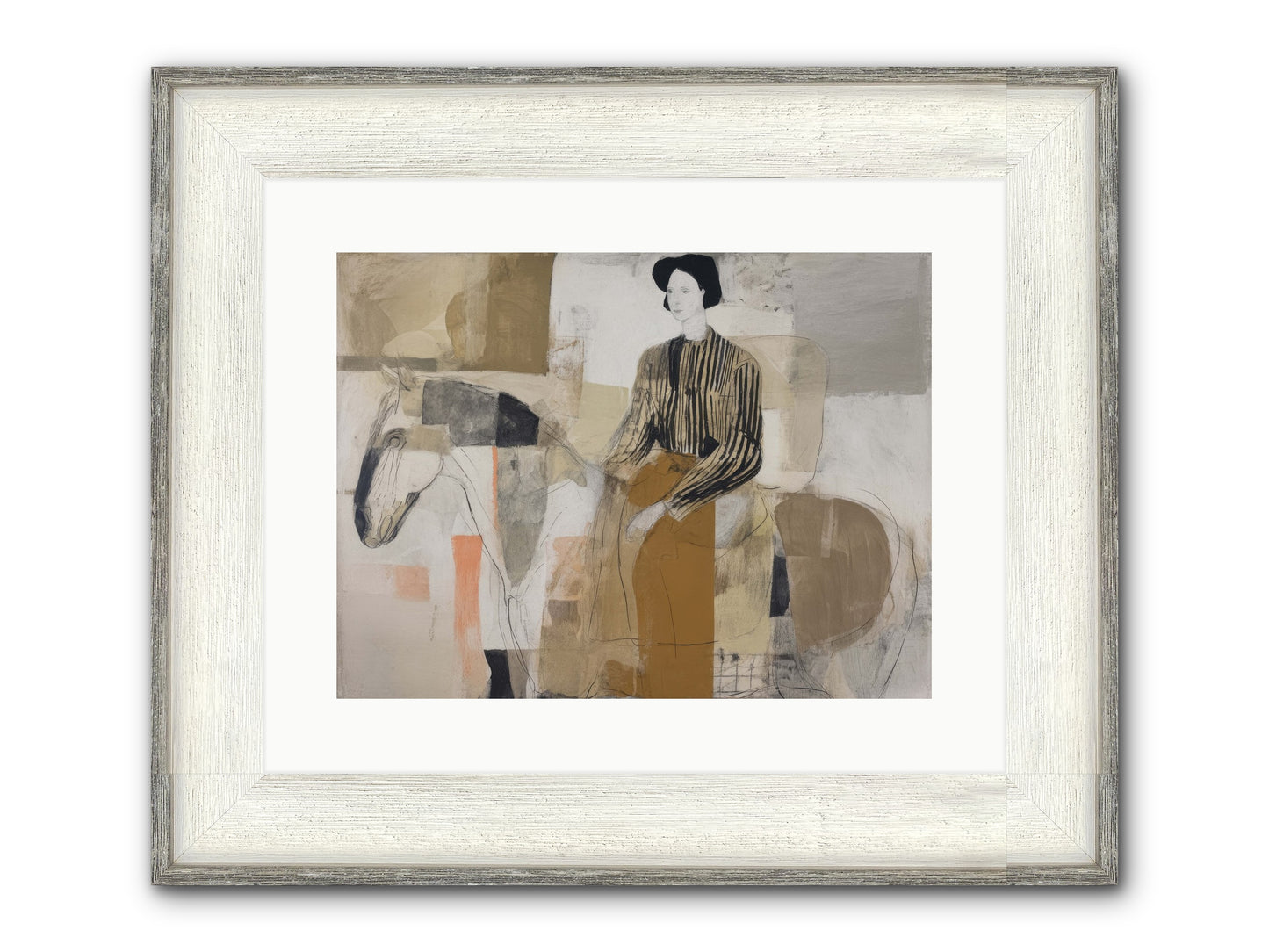 The Moment Stretched Infinite Framed Print - Driftwood White 16x12