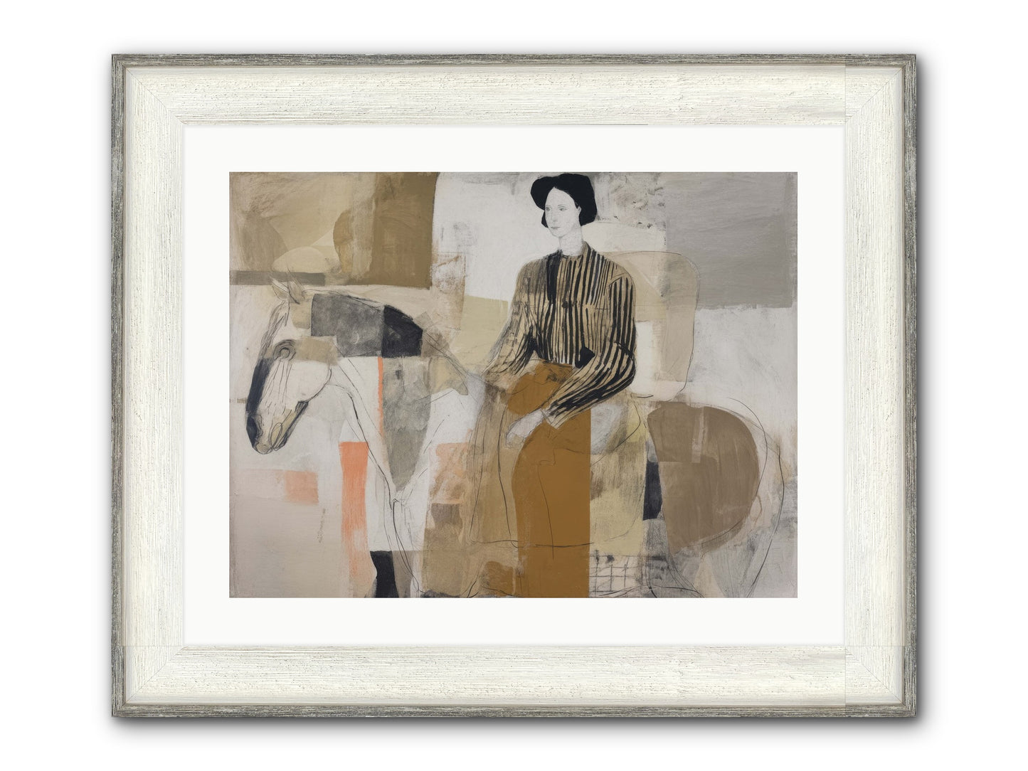 The Moment Stretched Infinite Framed Print - Driftwood White 24x18