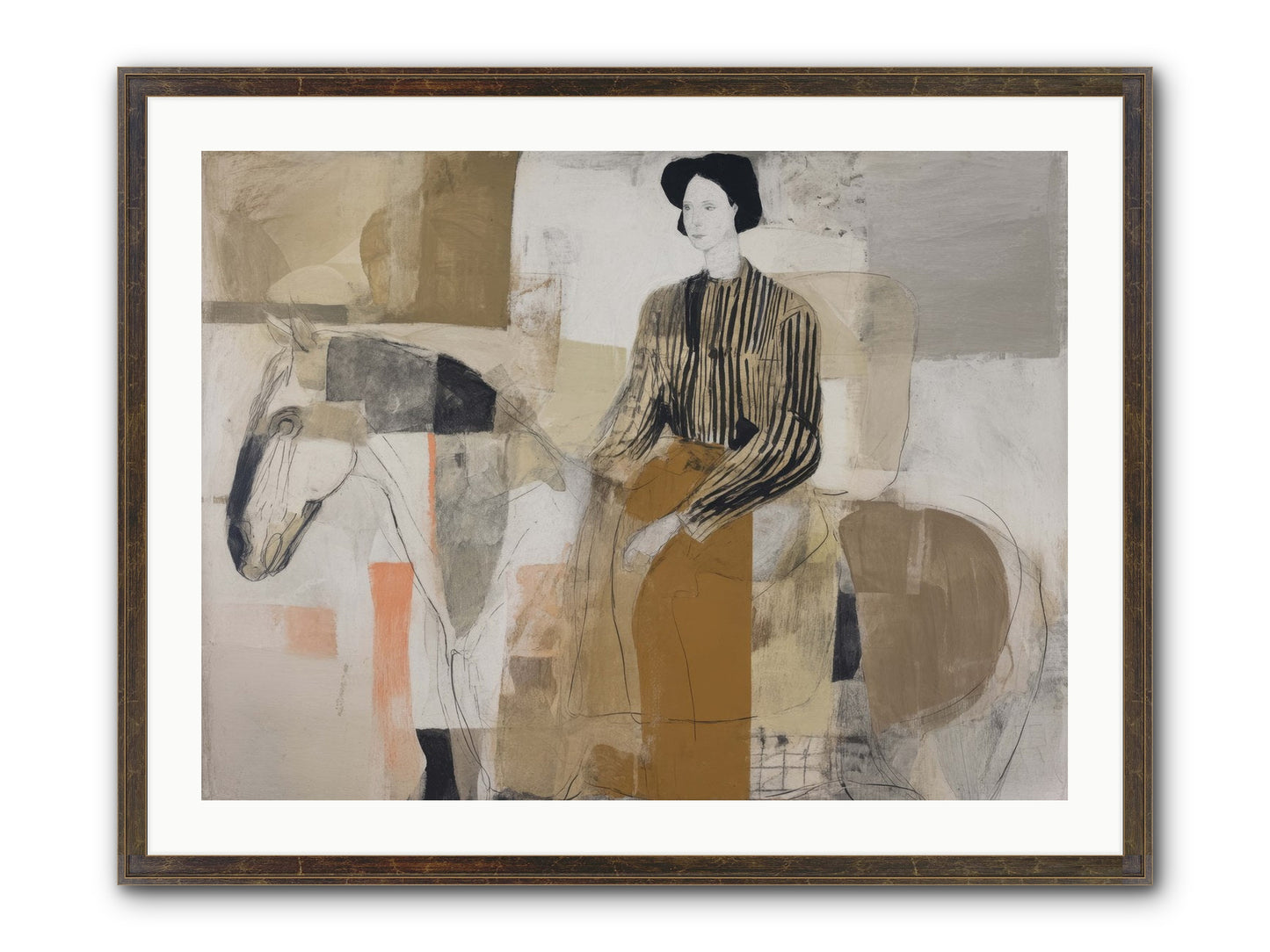 The Moment Stretched Infinite Framed Print - Slimwoods Black/Gold 32x24