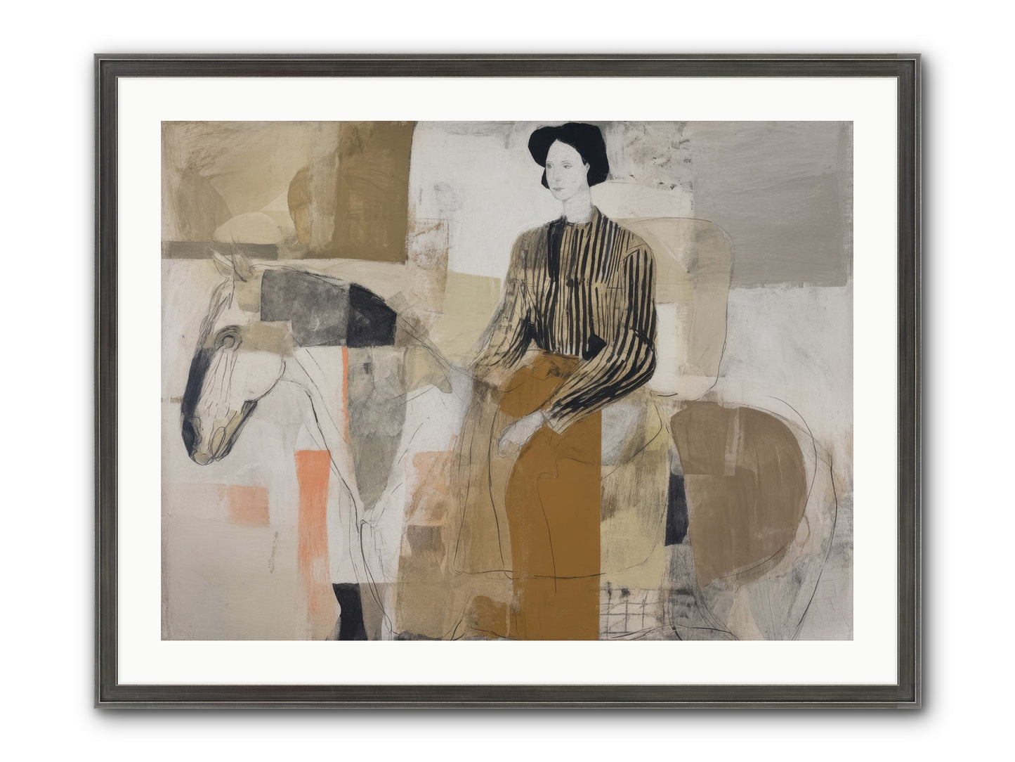 The Moment Stretched Infinite Framed Print - Slimwoods Black/Silver 32x24