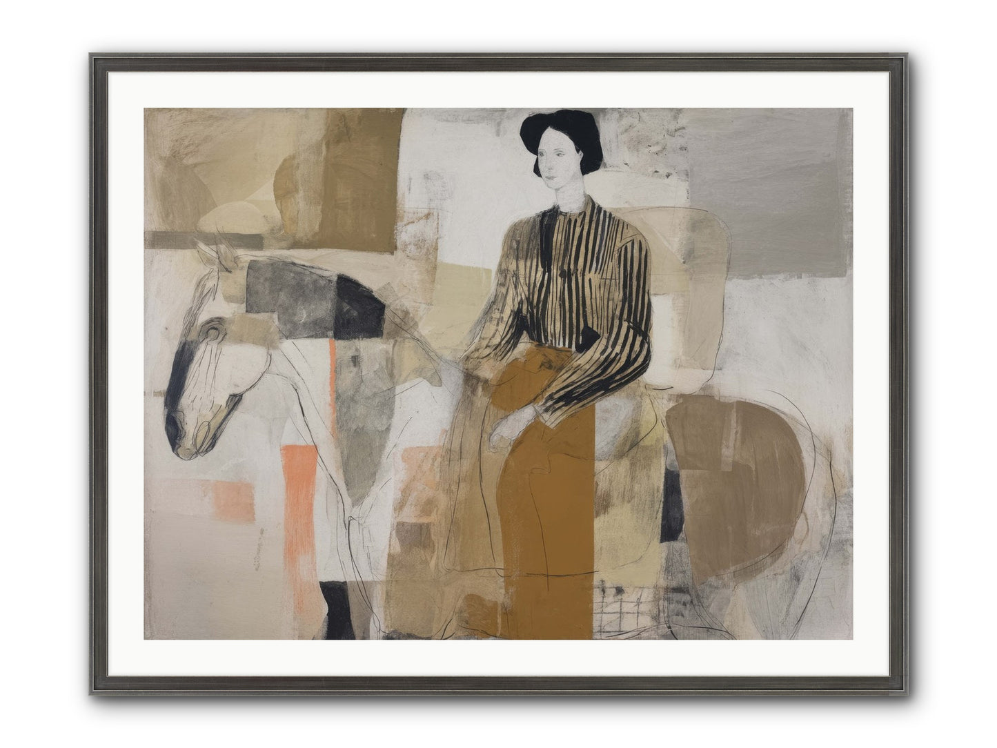 The Moment Stretched Infinite Framed Print - Slimwoods Black/Silver 40x30