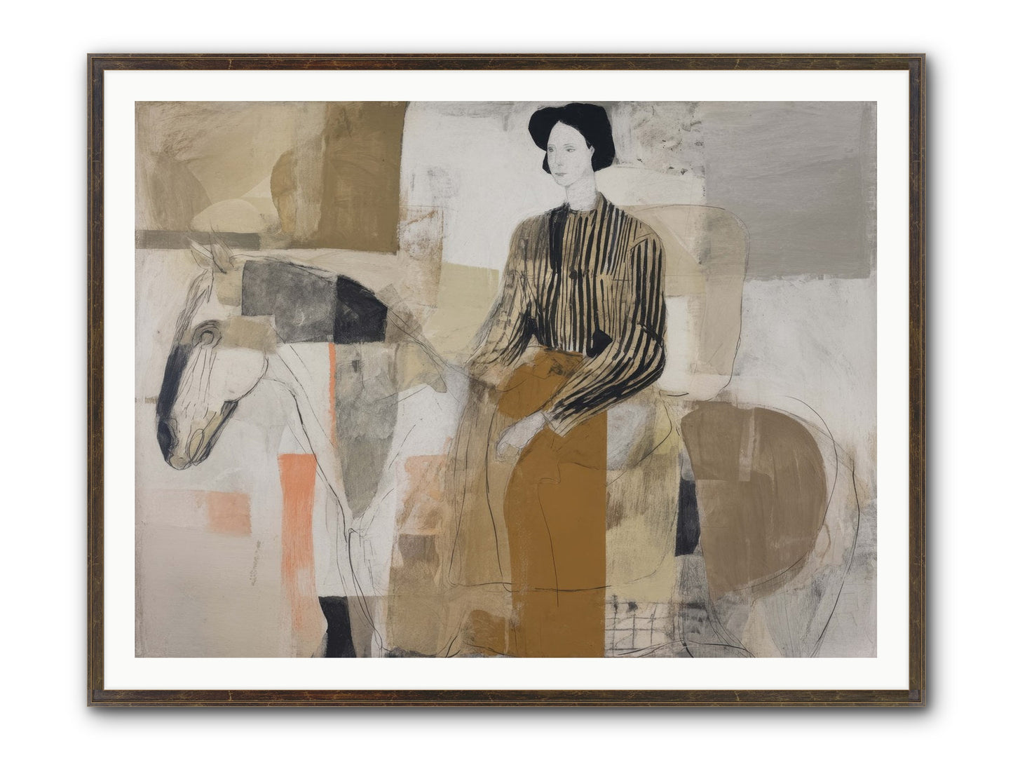 The Moment Stretched Infinite Framed Print - Slimwoods Black/Gold 48x36