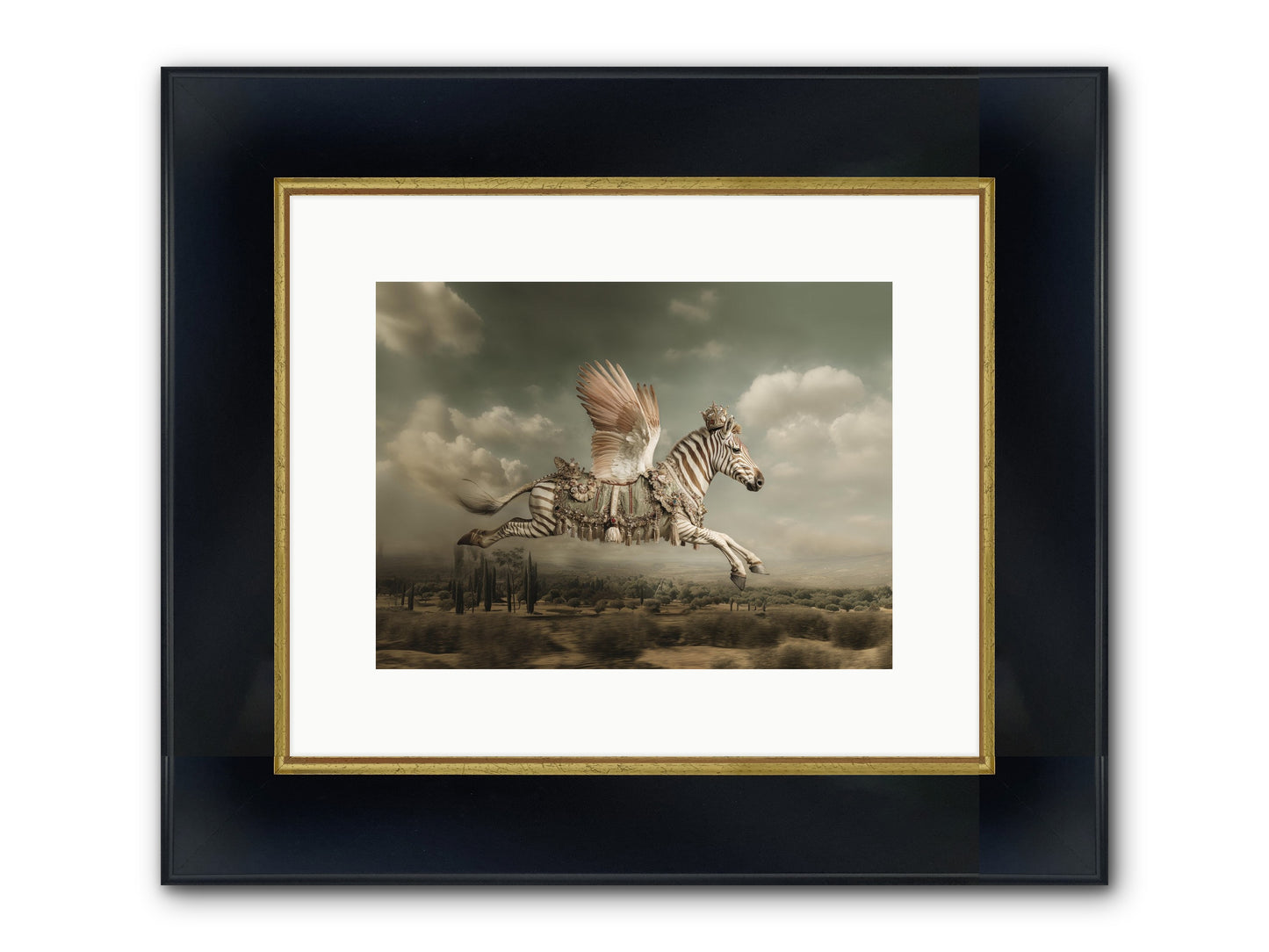 The Moonkeeper’s House No.1 Framed Print - Wide Black w/Gold 12x9