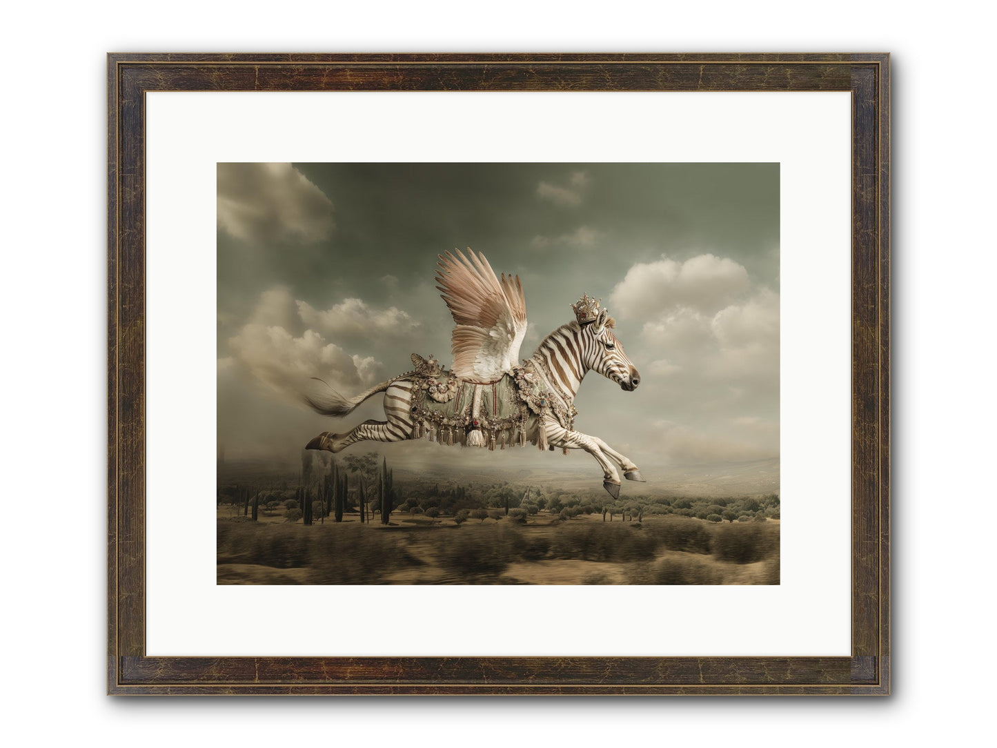 The Moonkeeper’s House No.1 Framed Print - Slimwoods Black/Gold 16x12