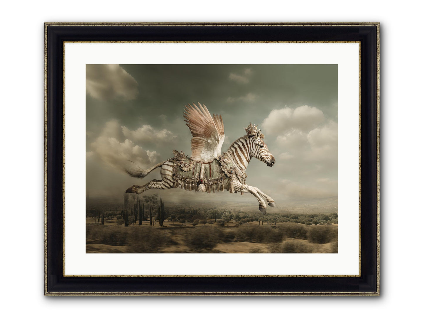 The Moonkeeper’s House No.1 Framed Print - Black & Gold 24x18