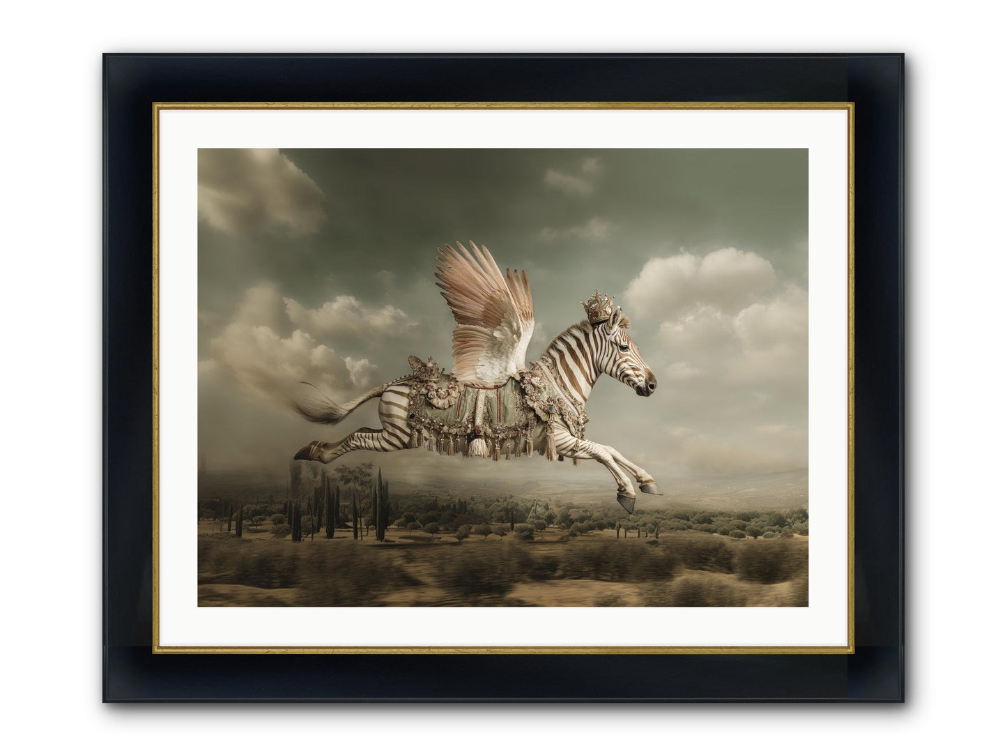 The Moonkeeper’s House No.1 Framed Print - Wide Black w/Gold 32x24