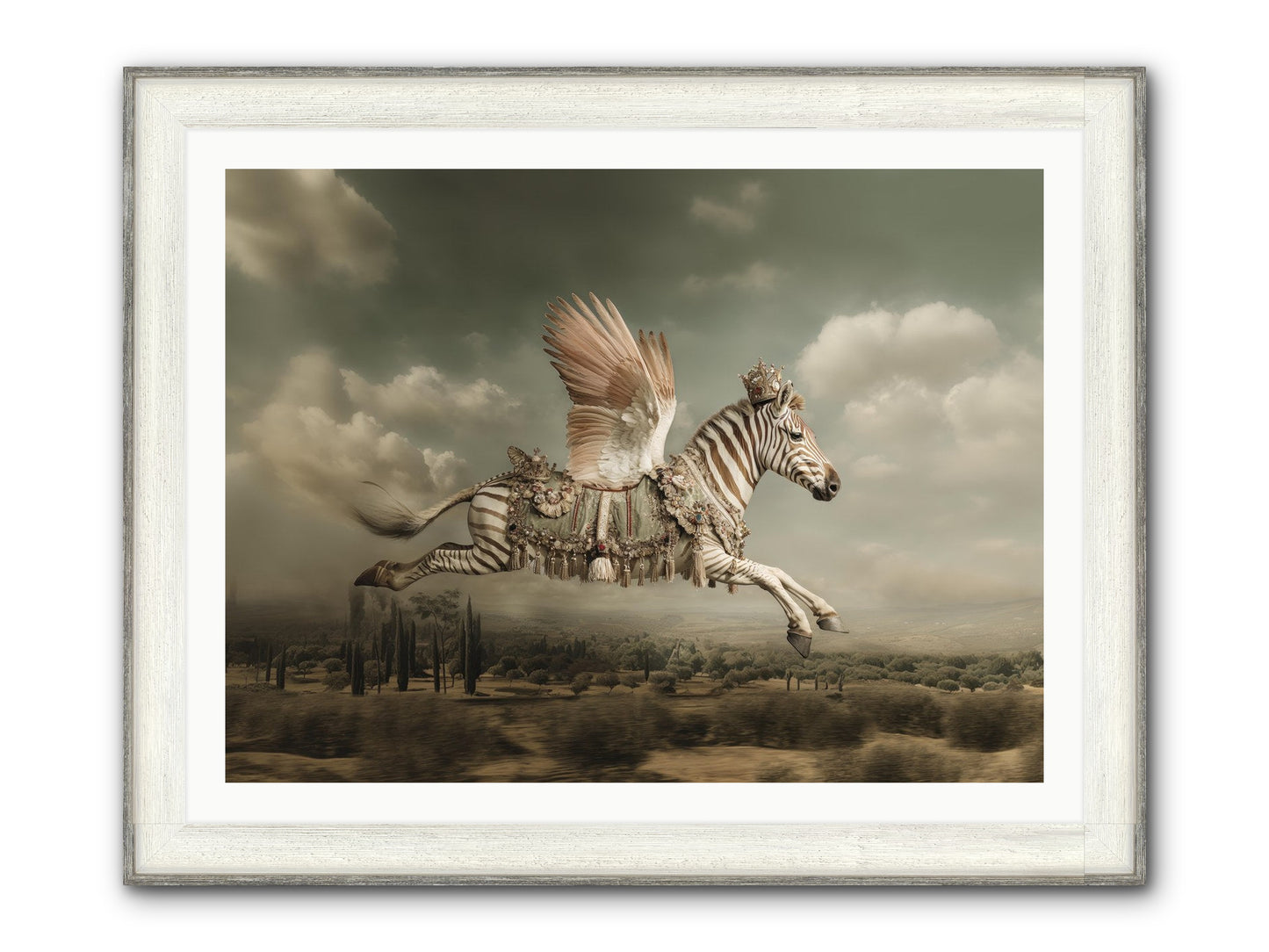 The Moonkeeper’s House No.1 Framed Print - Driftwood White 40x30