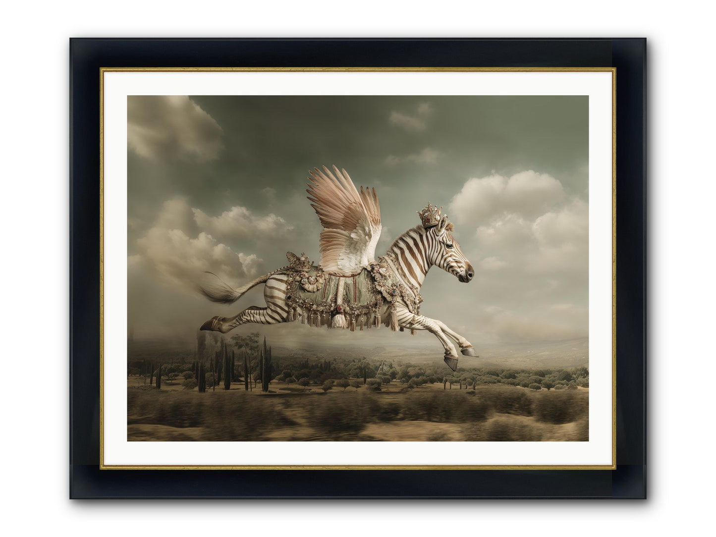 The Moonkeeper’s House No.1 Framed Print - Wide Black w/Gold 40x30