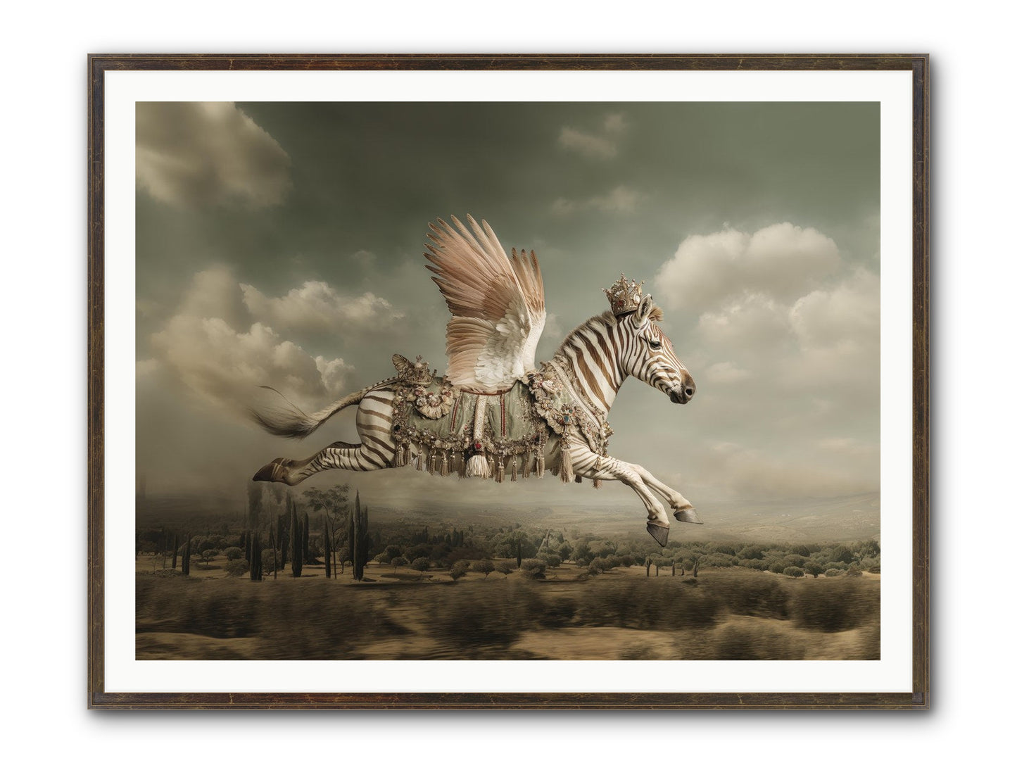The Moonkeeper’s House No.1 Framed Print - Slimwoods Black/Gold 48x36