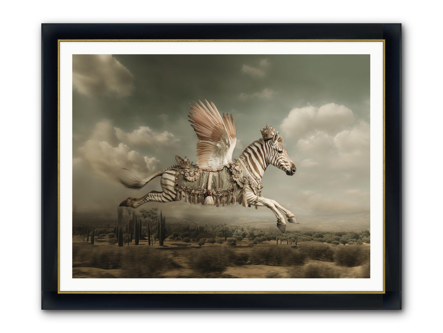 The Moonkeeper’s House No.1 Framed Print - Wide Black w/Gold 48x36