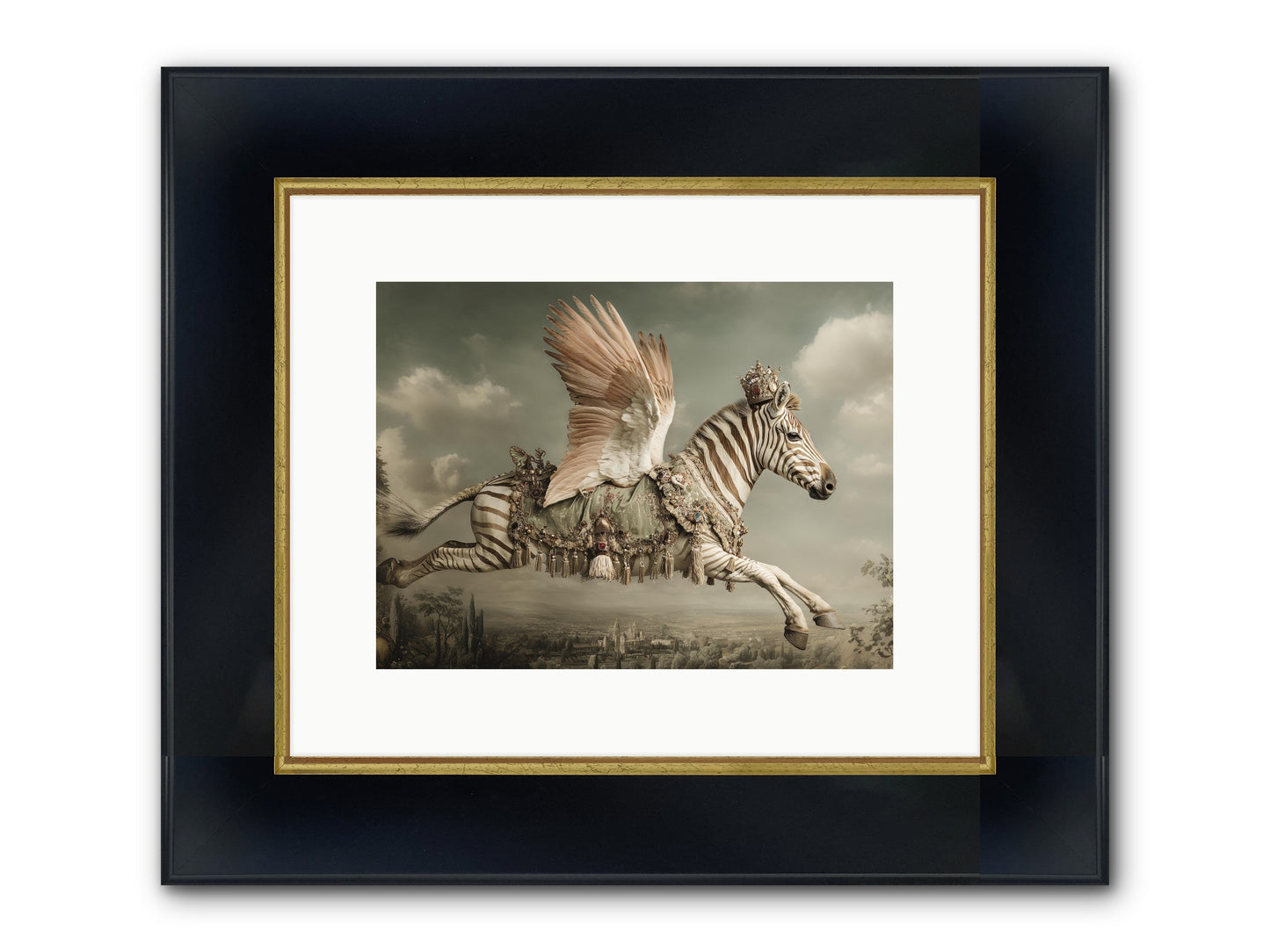 The Moonkeeper’s House No.2 Framed Print - Wide Black w/Gold 12x9