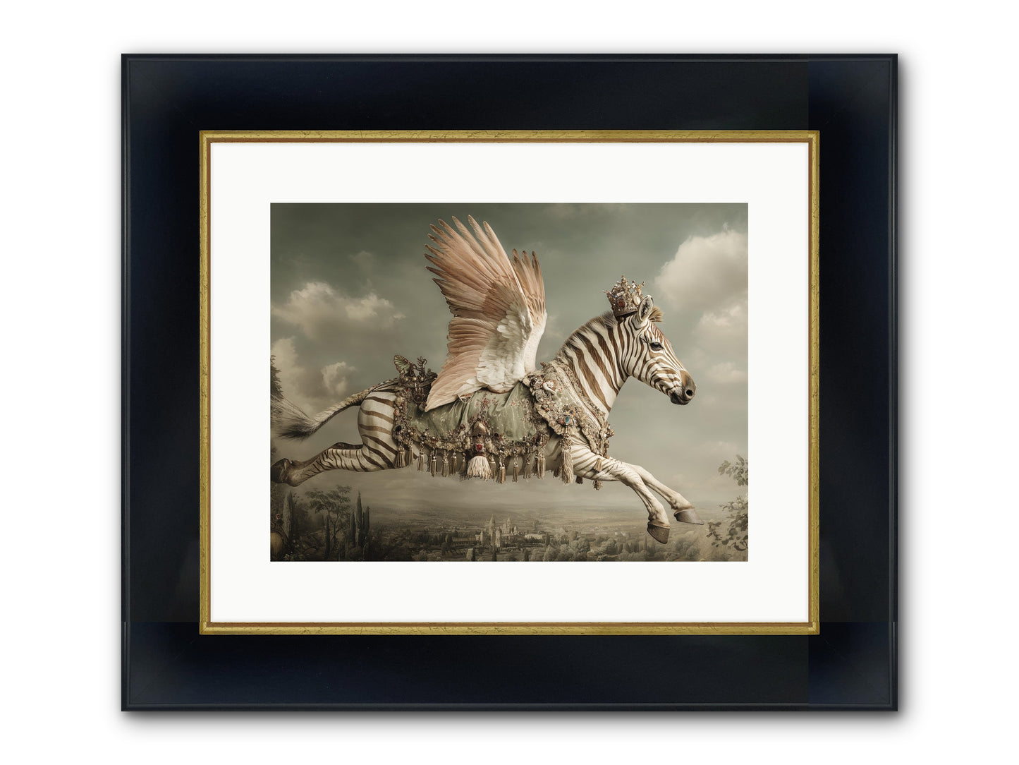 The Moonkeeper’s House No.2 Framed Print - Wide Black w/Gold 16x12