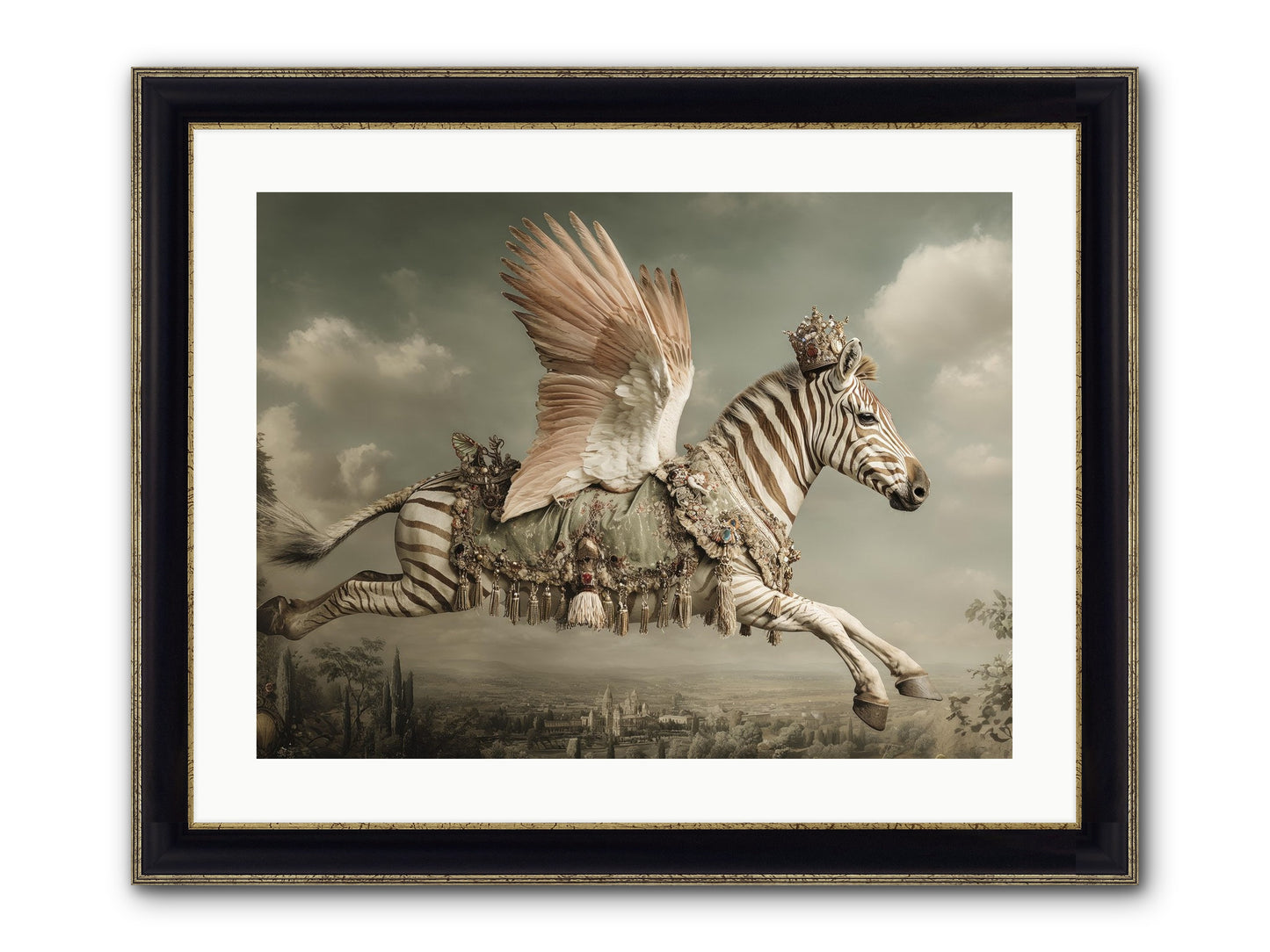 The Moonkeeper’s House No.2 Framed Print - Black & Gold 24x18