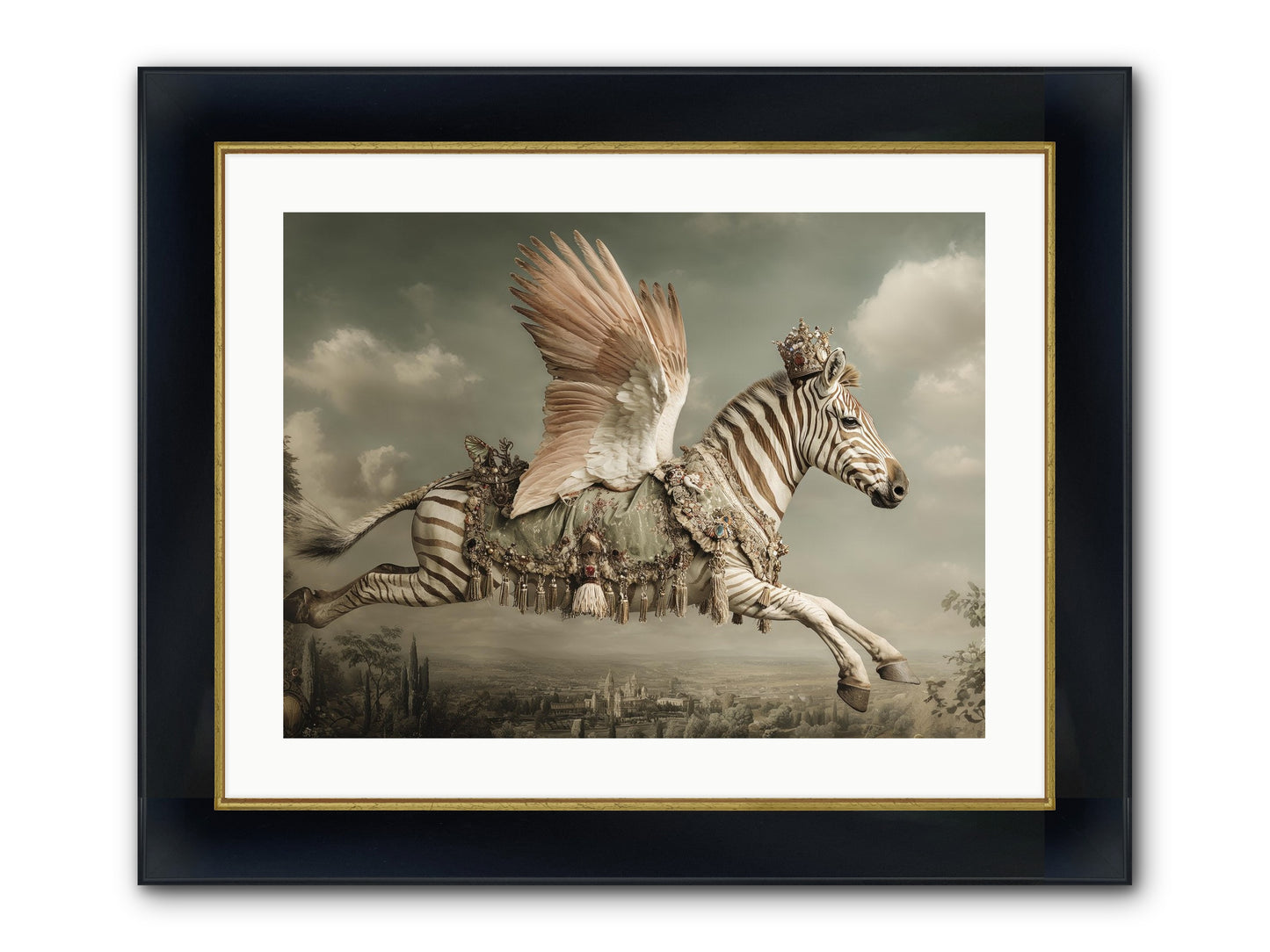 The Moonkeeper’s House No.2 Framed Print - Wide Black w/Gold 24x18