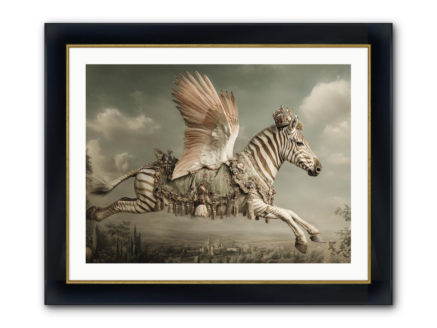 The Moonkeeper’s House No.2 Framed Print - Wide Black w/Gold 32x24