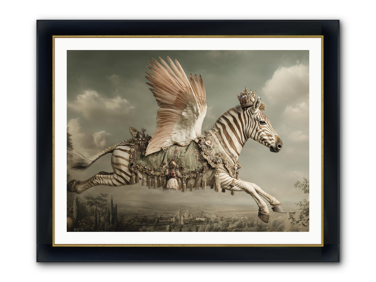 The Moonkeeper’s House No.2 Framed Print - Wide Black w/Gold 40x30