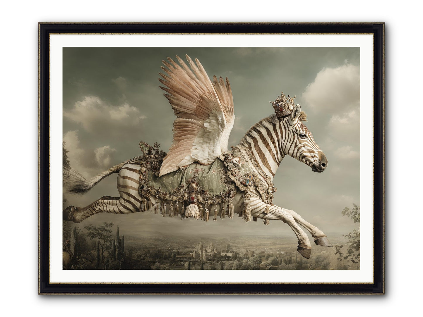The Moonkeeper’s House No.2 Framed Print - Black & Gold 48x36