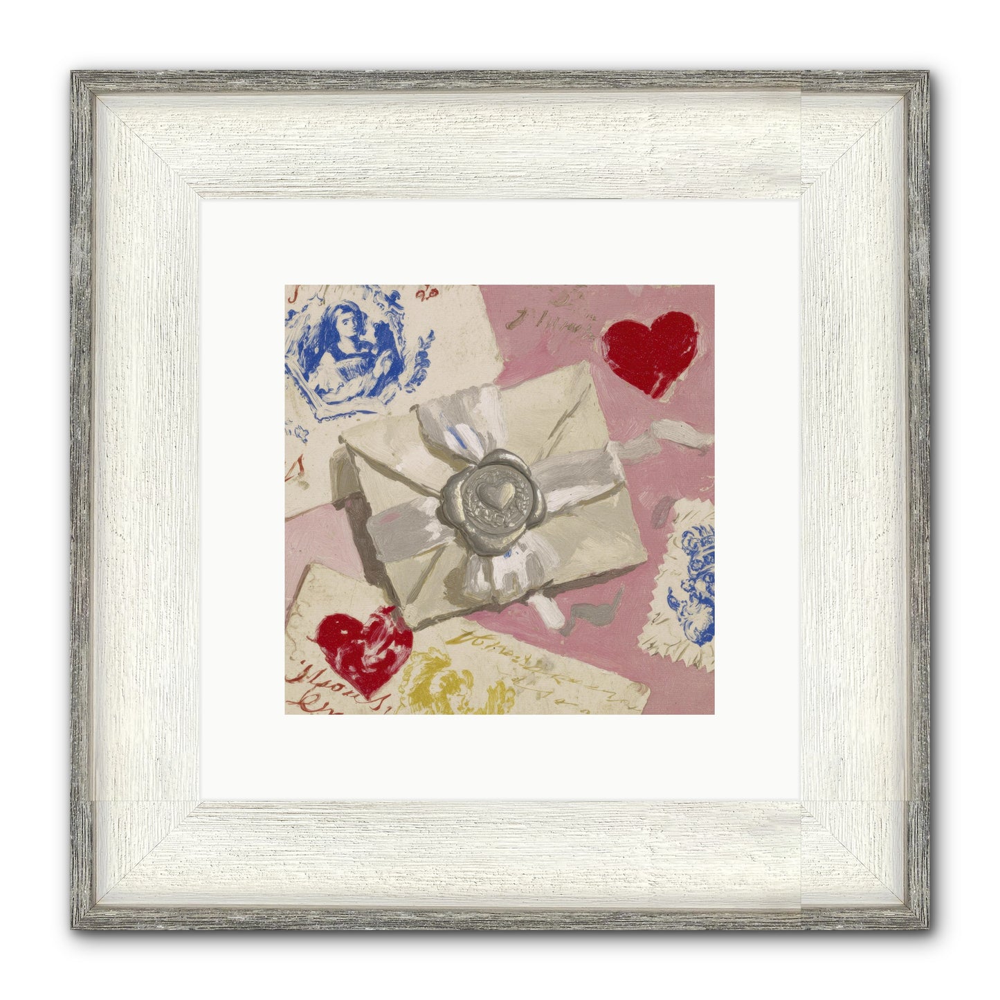 The Moonlight Ledger Of Us Framed Print - Driftwood White 10x10