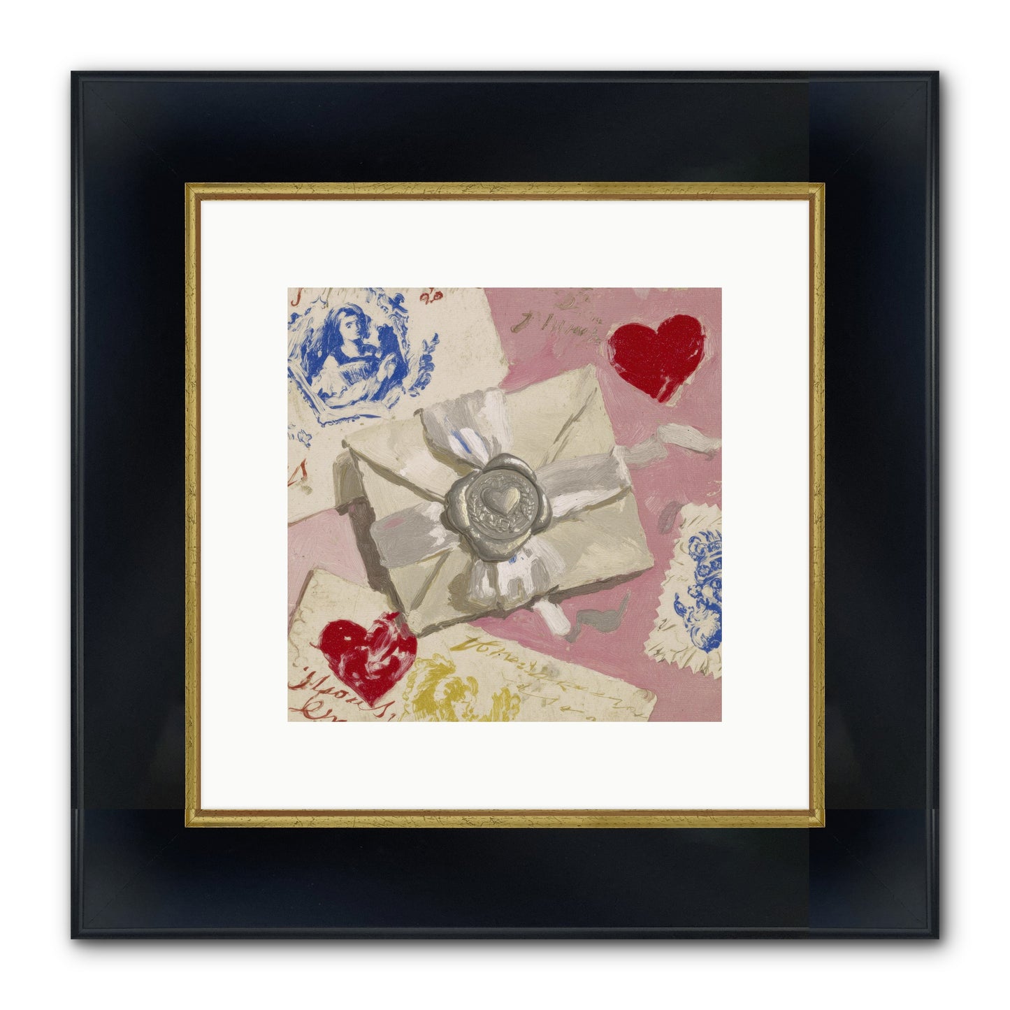 The Moonlight Ledger Of Us Framed Print - Wide Black w/Gold 10x10
