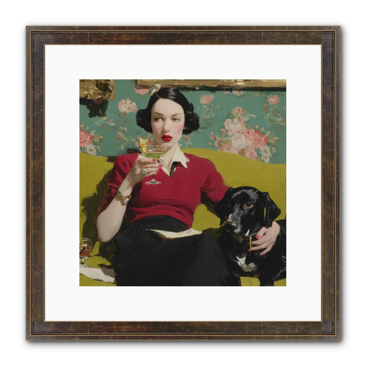 The Moth Club Manifesto Framed Print - Slimwoods Black/Gold 12x12