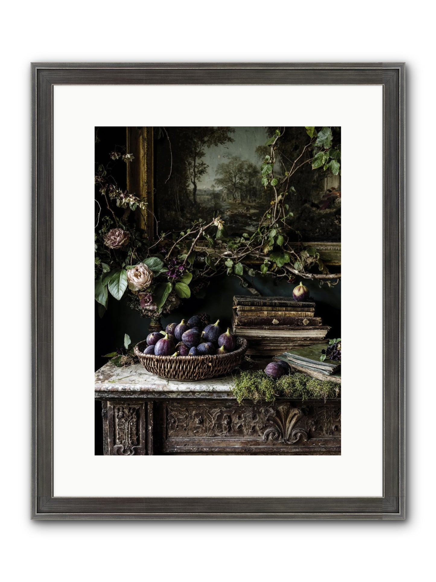 The Muted Sonnet Framed Print - Slimwoods Black/Silver 12x16