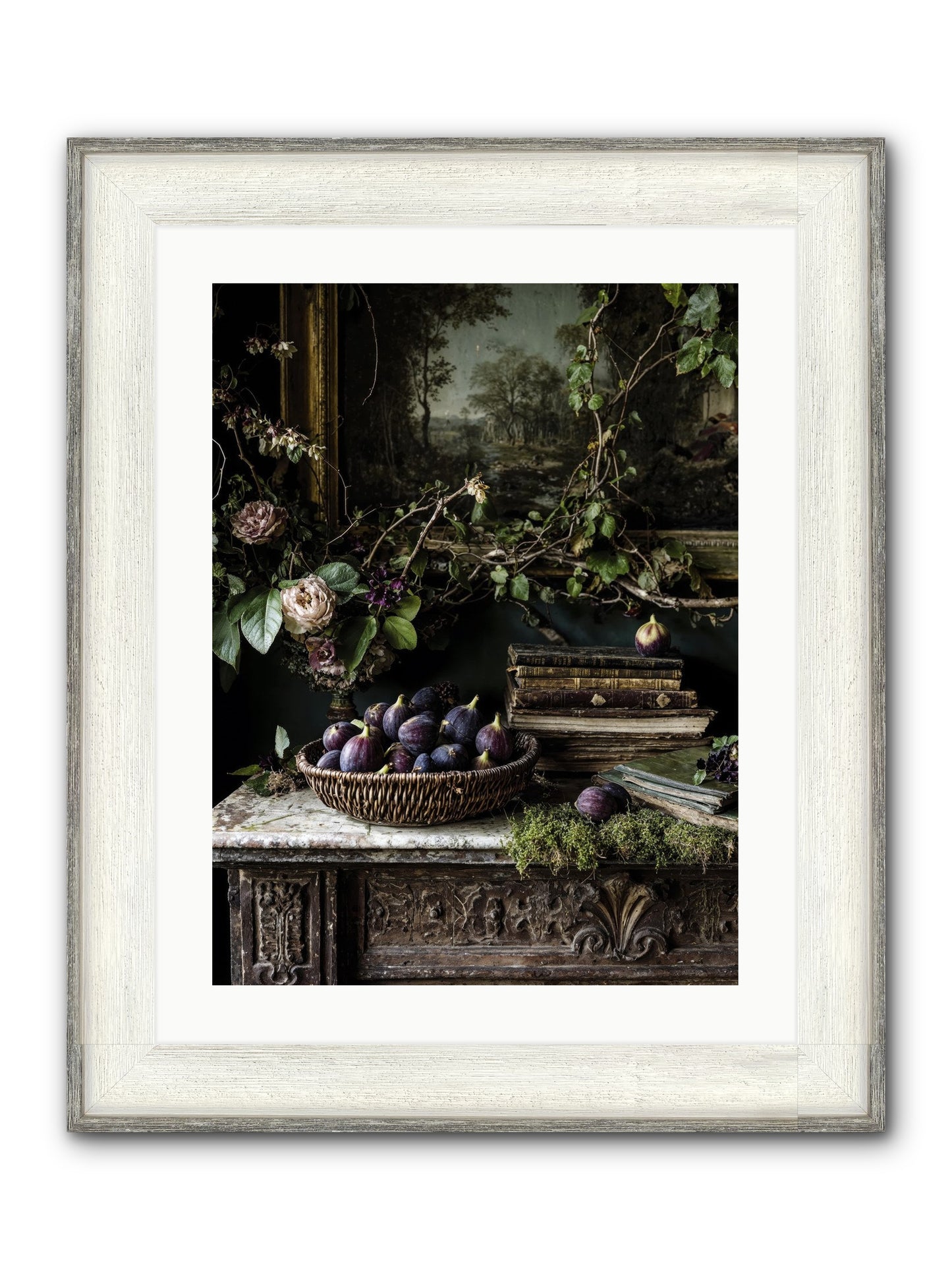 The Muted Sonnet Framed Print - Driftwood White 18x24