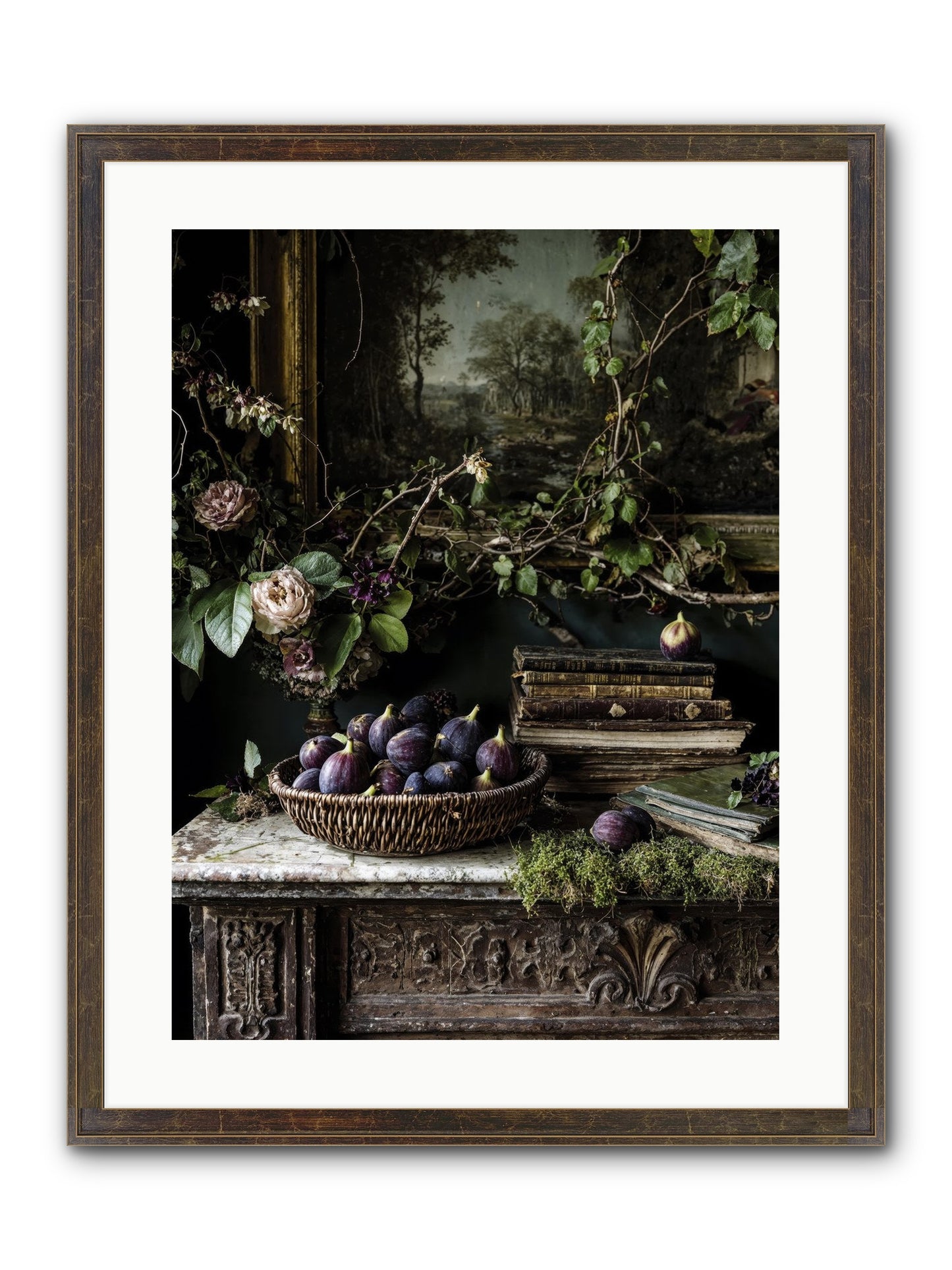 The Muted Sonnet Framed Print - Slimwoods Black/Gold 18x24