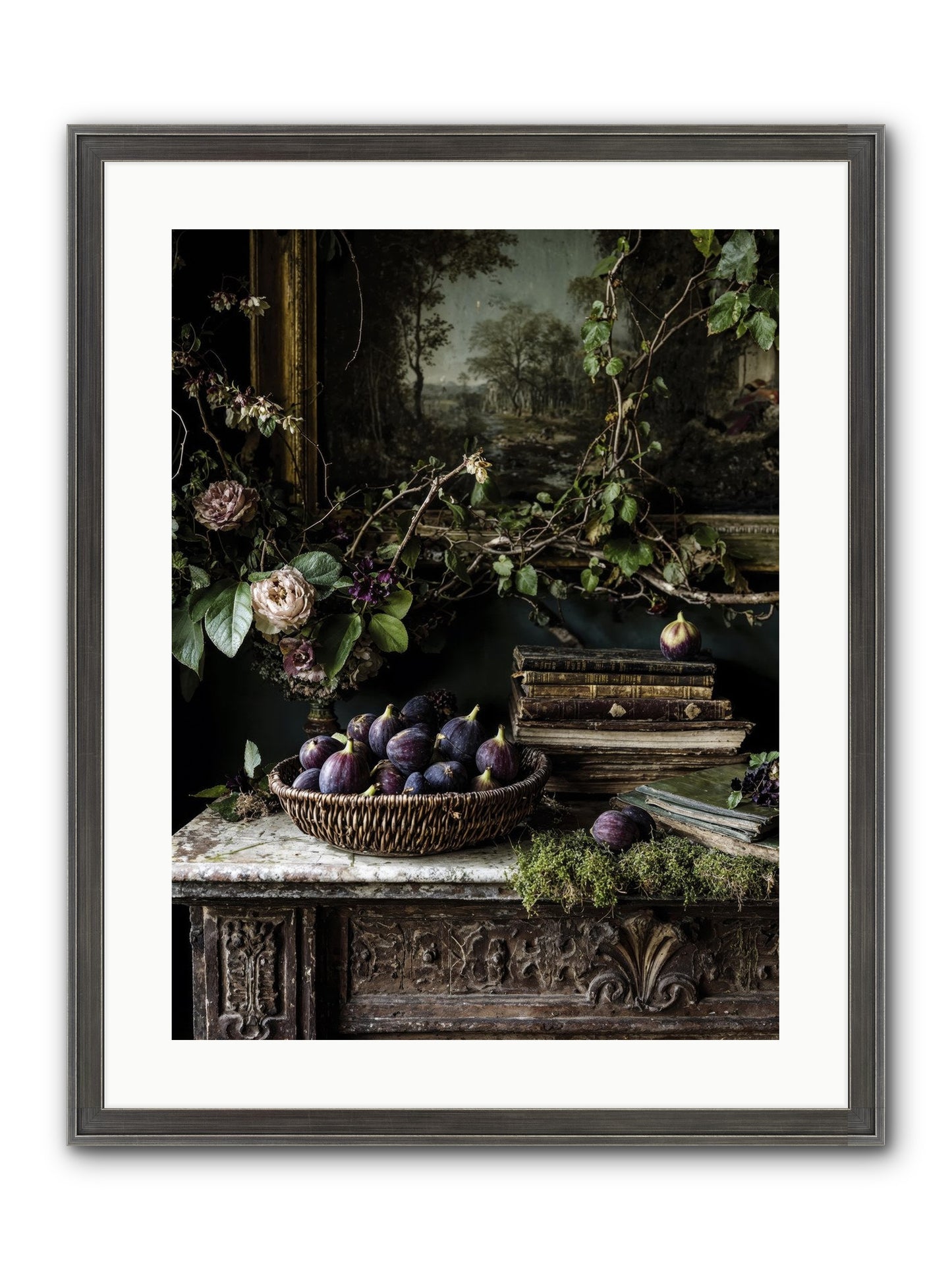 The Muted Sonnet Framed Print - Slimwoods Black/Silver 18x24