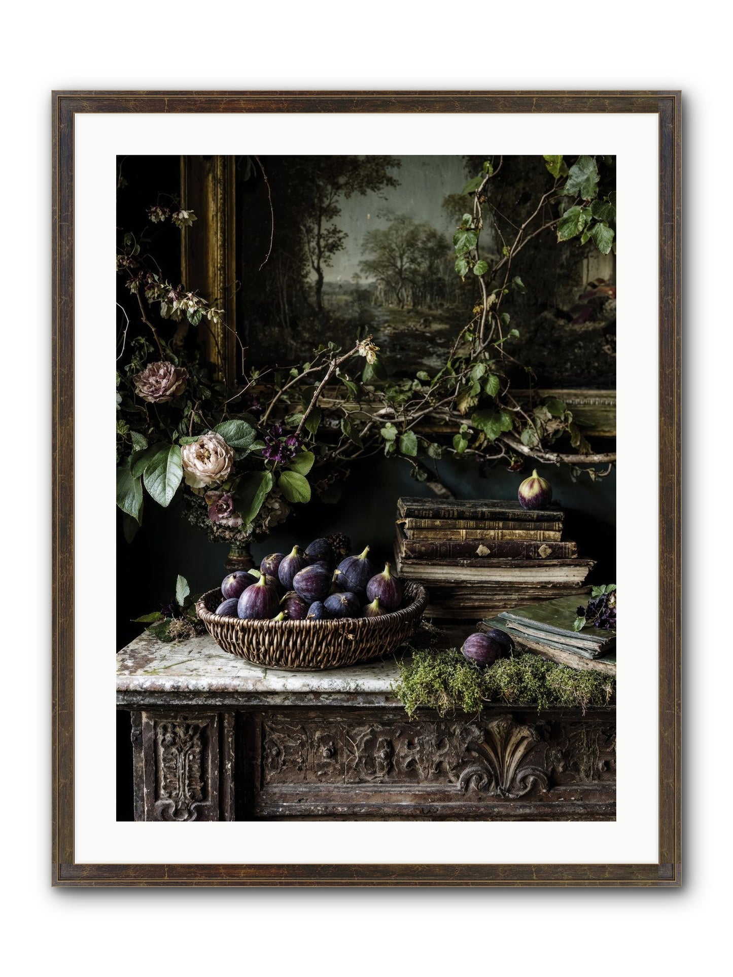 The Muted Sonnet Framed Print - Slimwoods Black/Gold 24x32