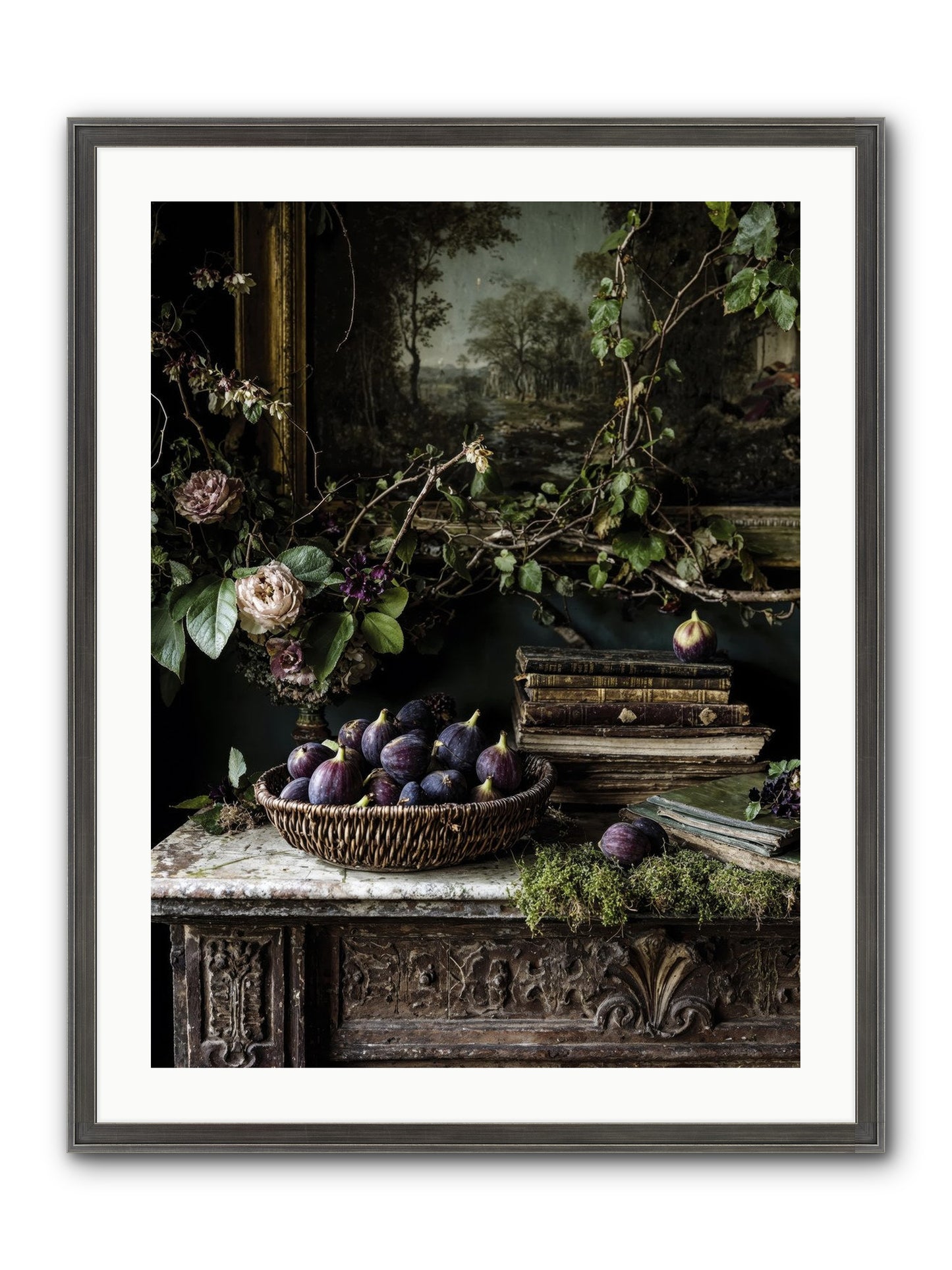 The Muted Sonnet Framed Print - Slimwoods Black/Silver 24x32