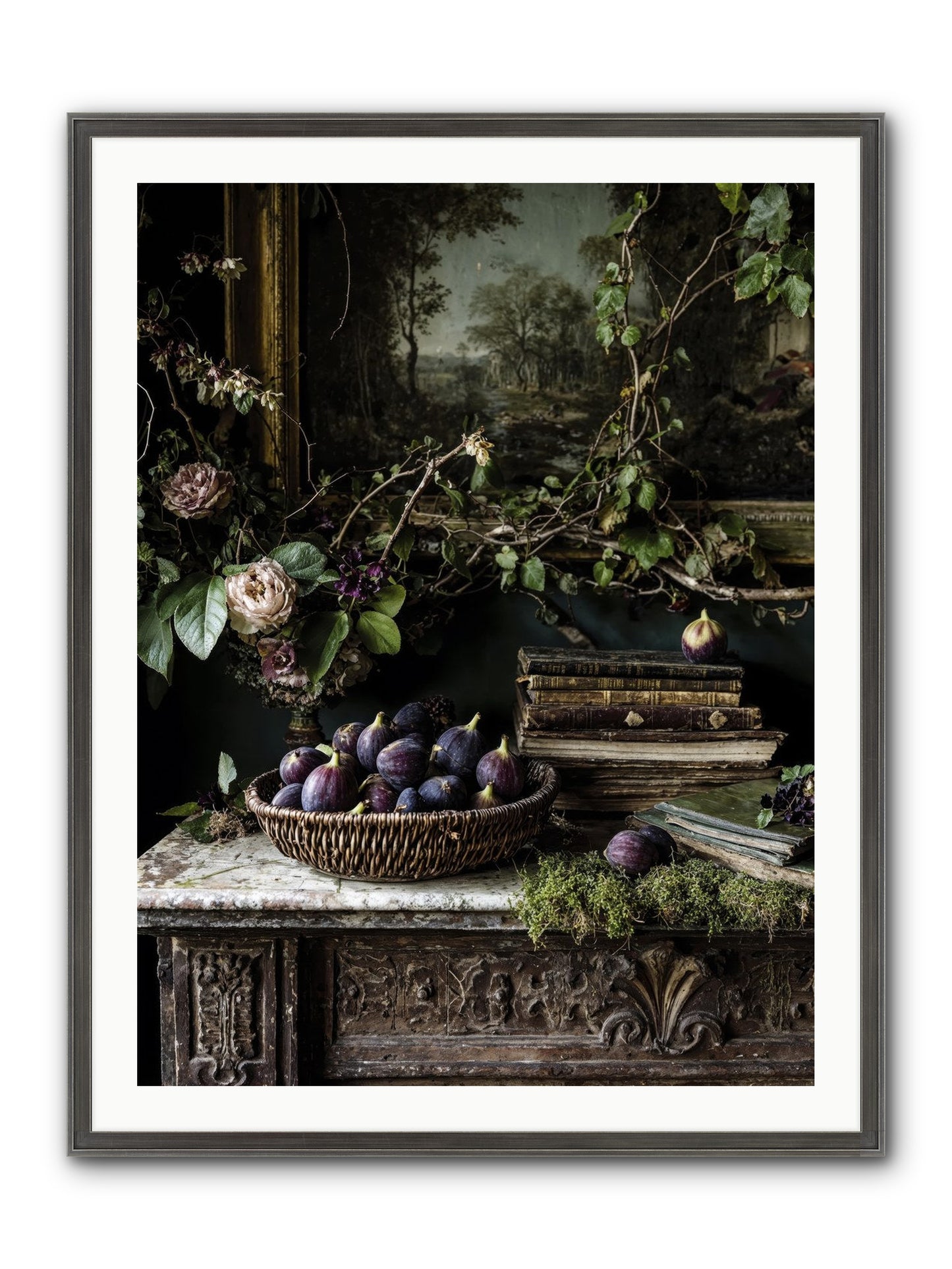 The Muted Sonnet Framed Print - Slimwoods Black/Silver 30x40