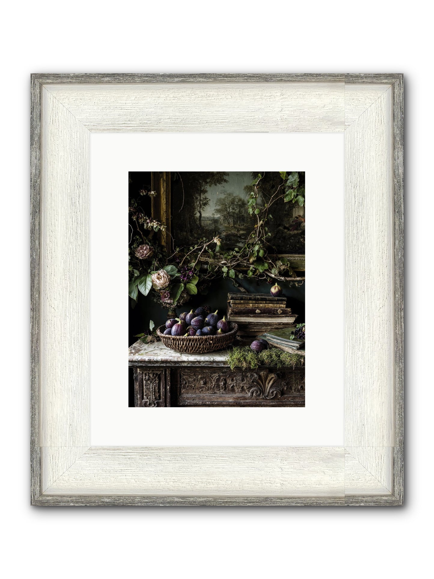 The Muted Sonnet Framed Print - Driftwood White 9x12