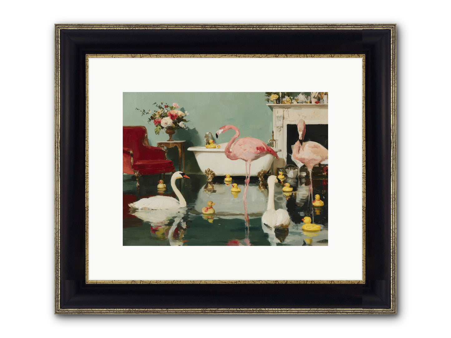 The Myth Of The Orchard Sisters Framed Print - Black & Gold 12x9