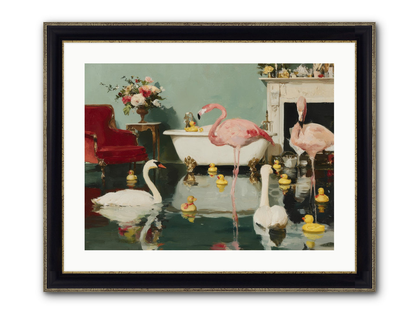 The Myth Of The Orchard Sisters Framed Print - Black & Gold 24x18