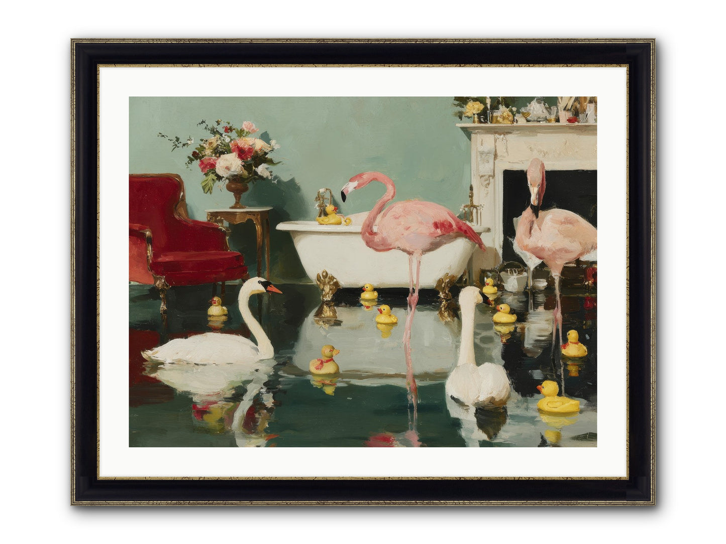 The Myth Of The Orchard Sisters Framed Print - Black & Gold 32x24