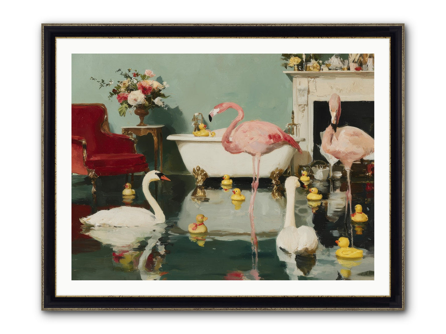 The Myth Of The Orchard Sisters Framed Print - Black & Gold 40x30