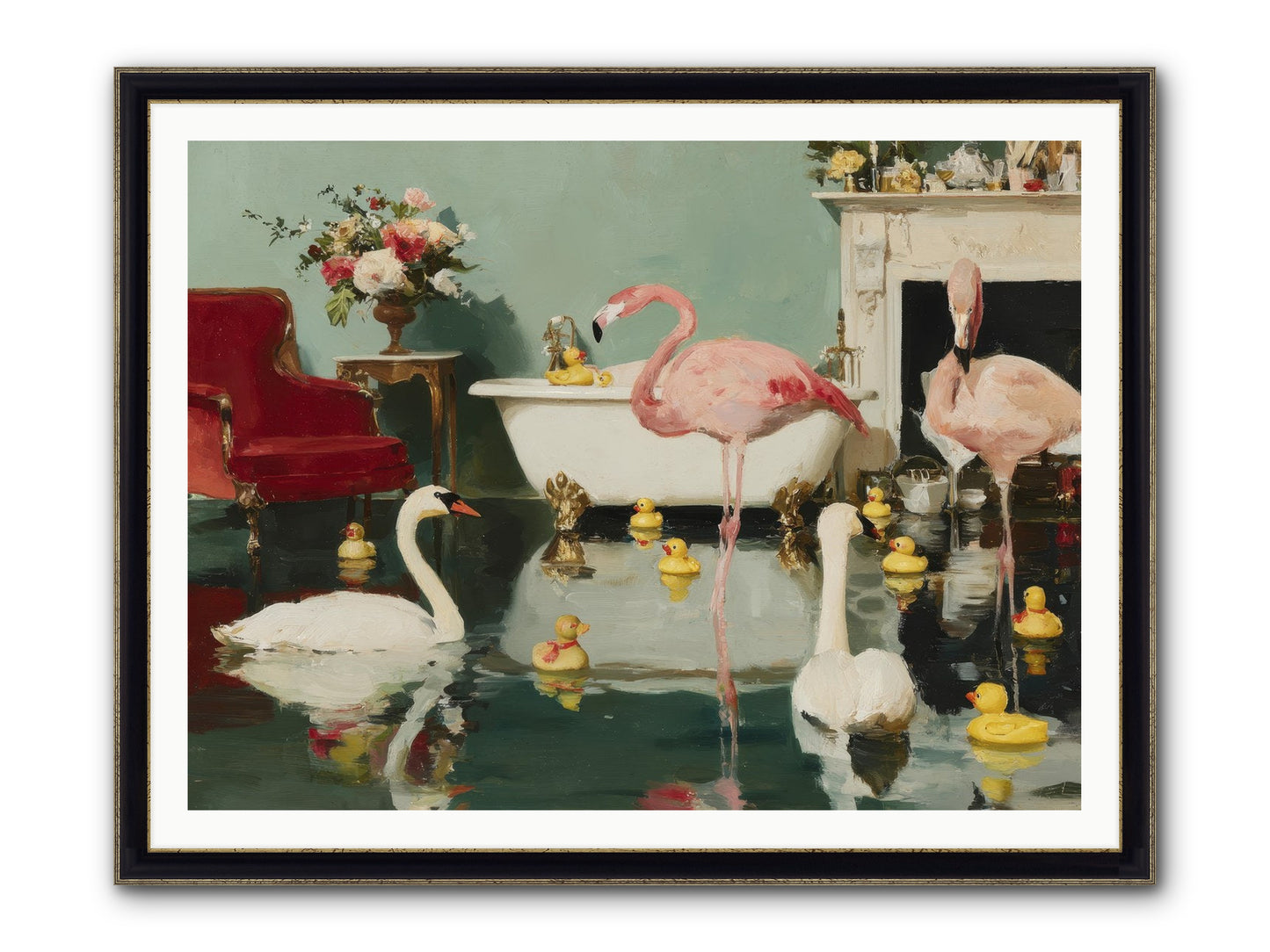 The Myth Of The Orchard Sisters Framed Print - Black & Gold 48x36