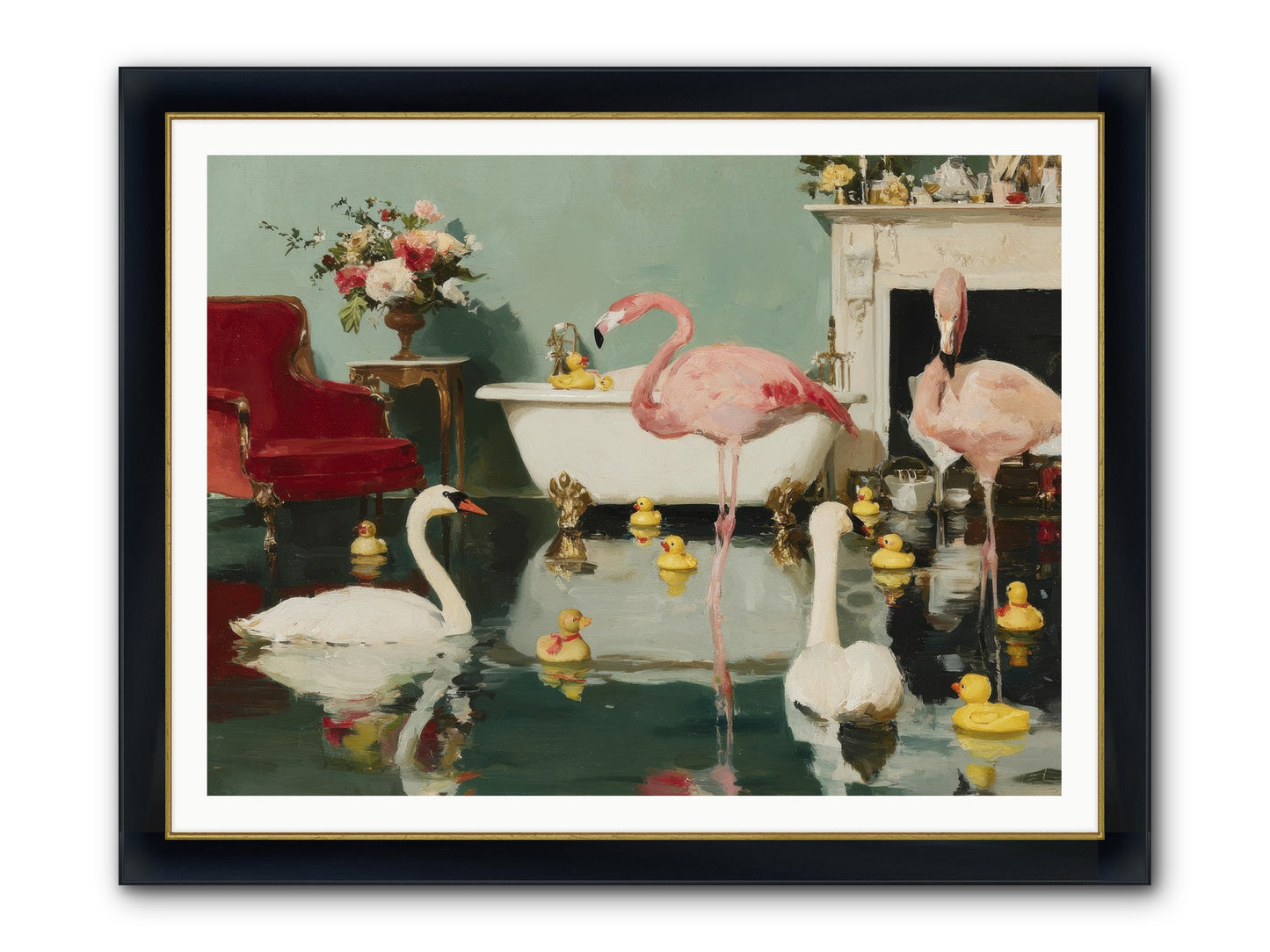 The Myth Of The Orchard Sisters Framed Print - Wide Black w/Gold 48x36