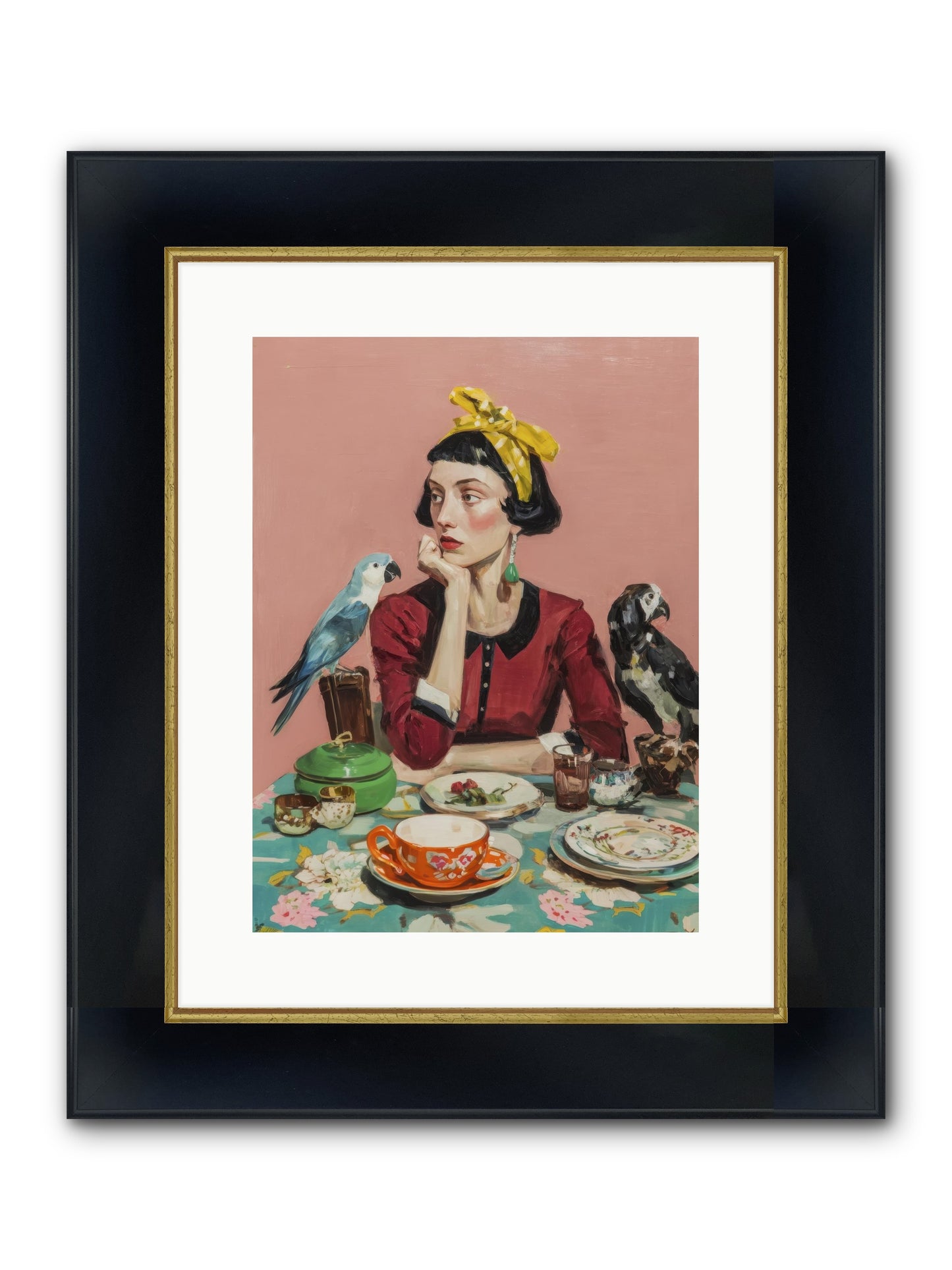 The Naturalist's Evening Ritual Framed Print - Wide Black w/Gold 12x16