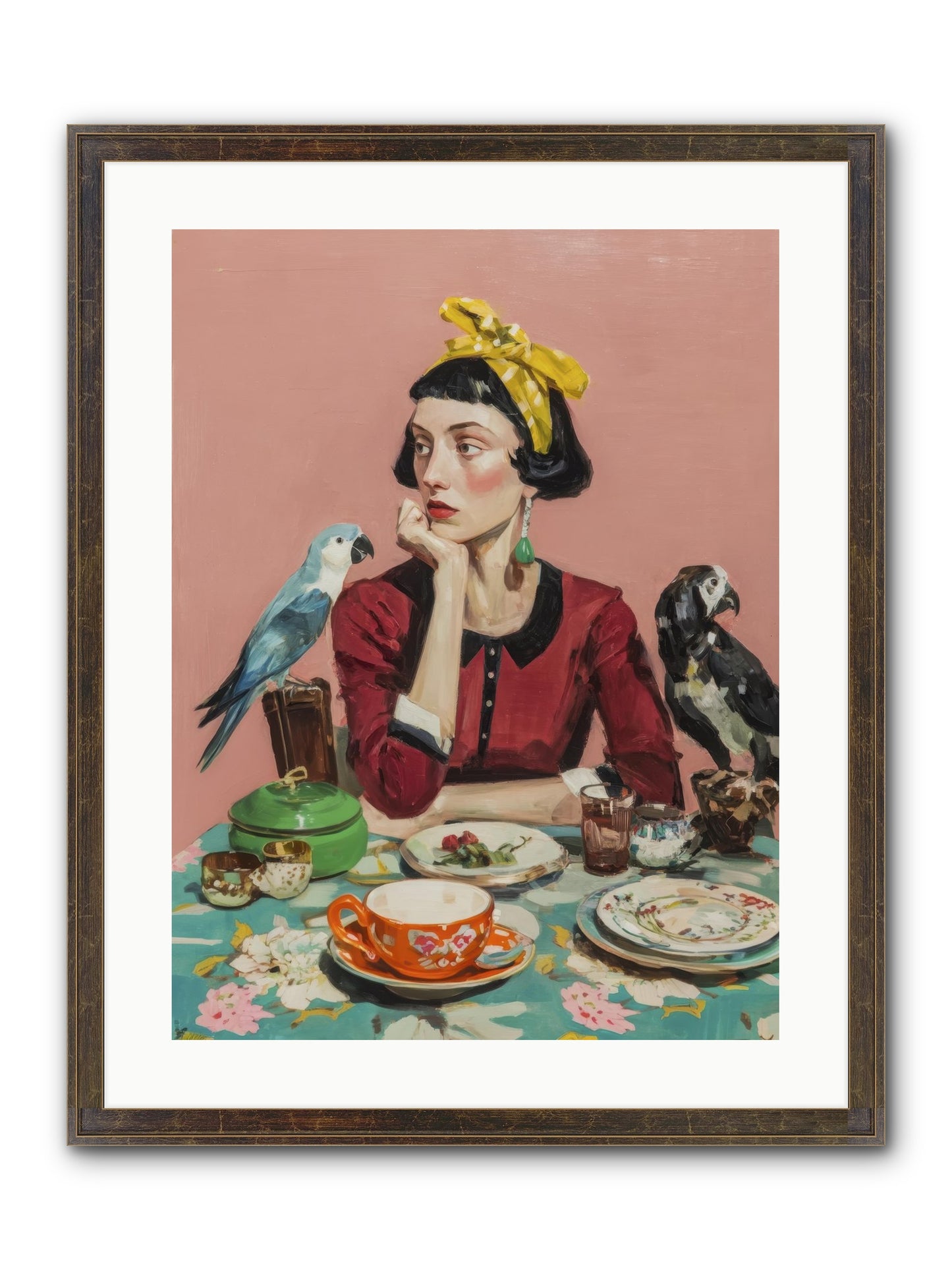 The Naturalist's Evening Ritual Framed Print - Slimwoods Black/Gold 18x24