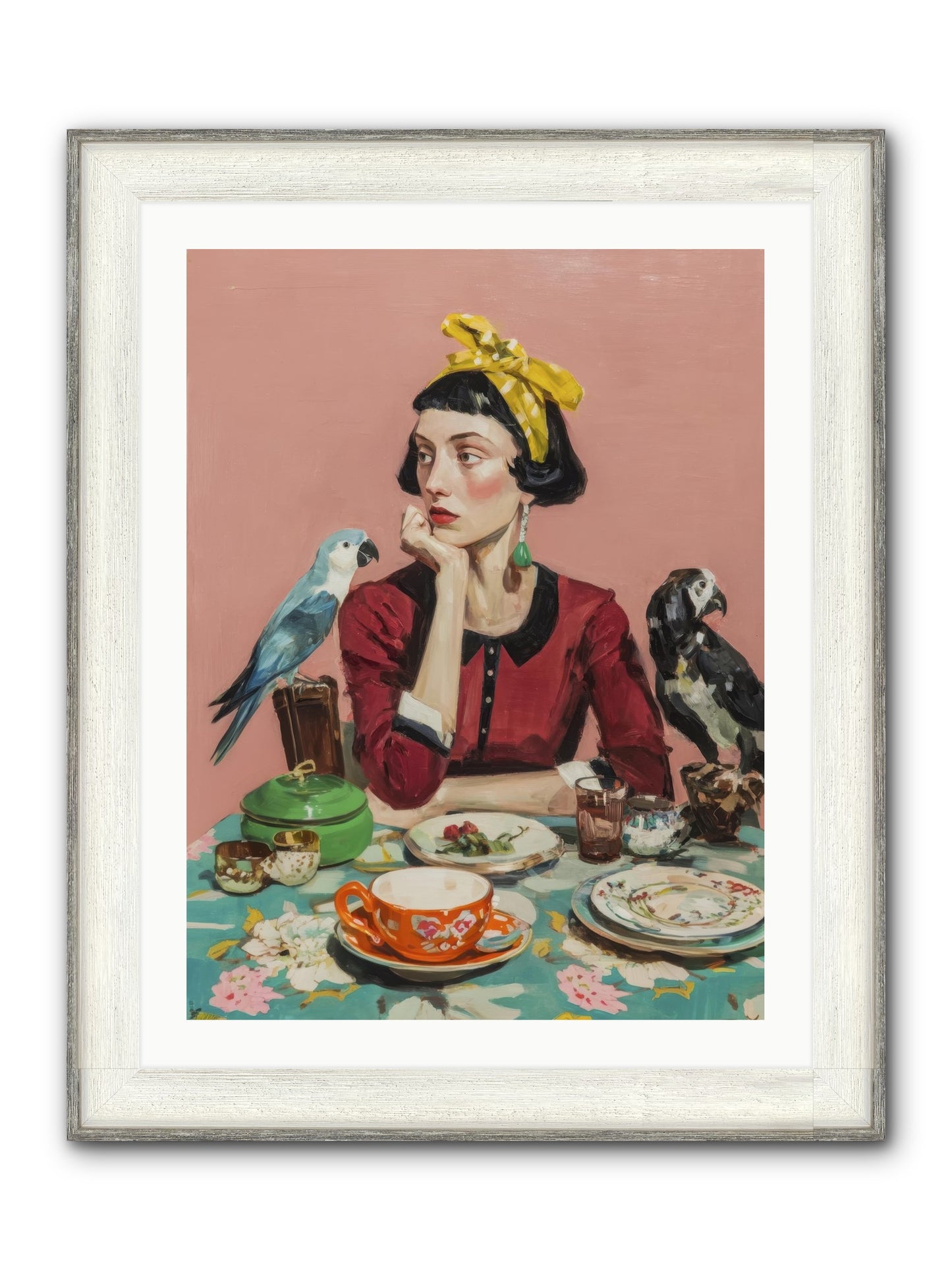 The Naturalist's Evening Ritual Framed Print - Driftwood White 24x32
