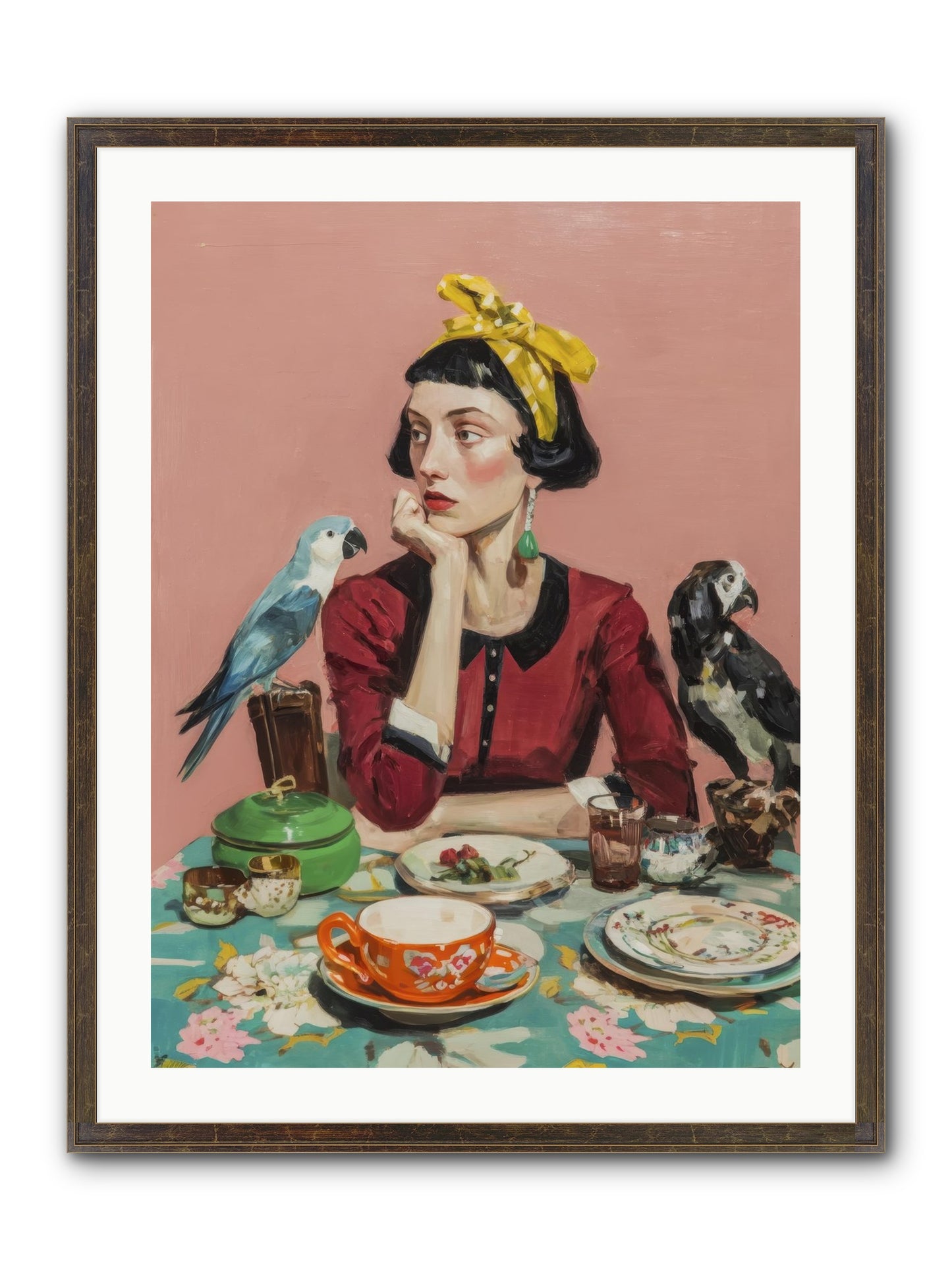 The Naturalist's Evening Ritual Framed Print - Slimwoods Black/Gold 24x32