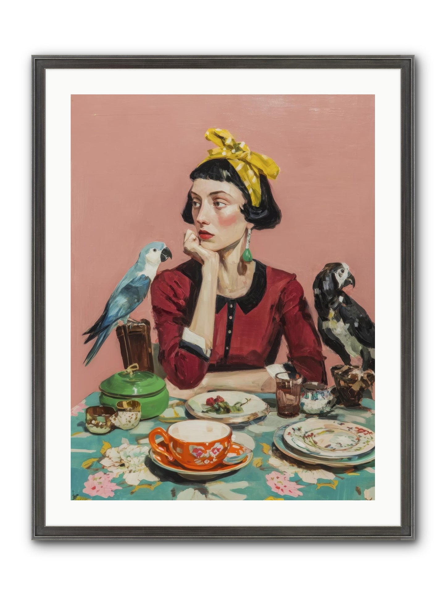 The Naturalist's Evening Ritual Framed Print - Slimwoods Black/Silver 24x32