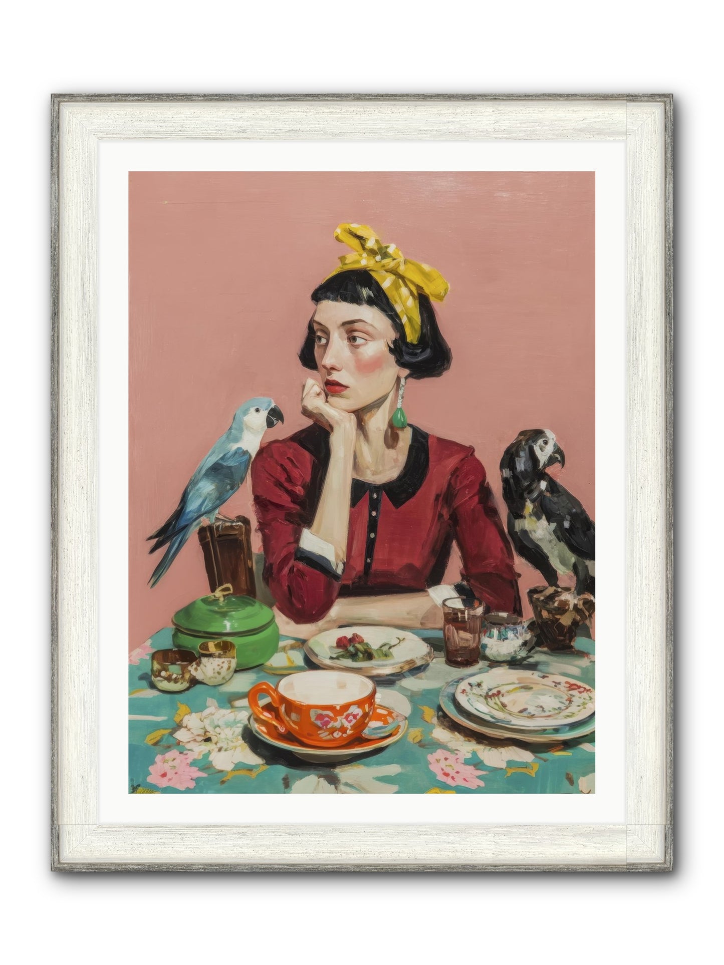 The Naturalist's Evening Ritual Framed Print - Driftwood White 30x40