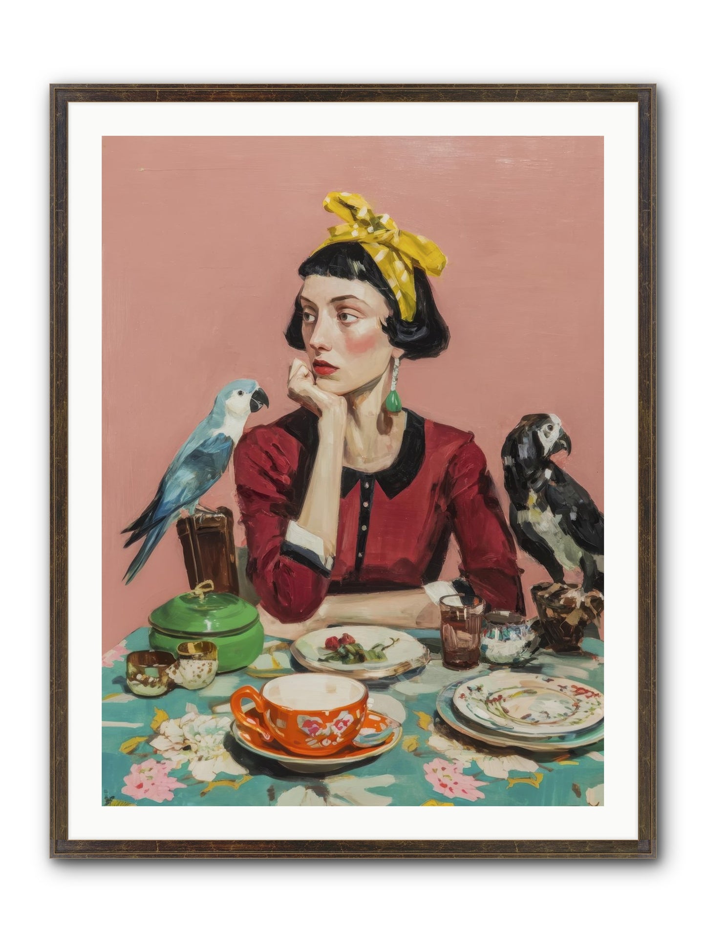 The Naturalist's Evening Ritual Framed Print - Slimwoods Black/Gold 30x40