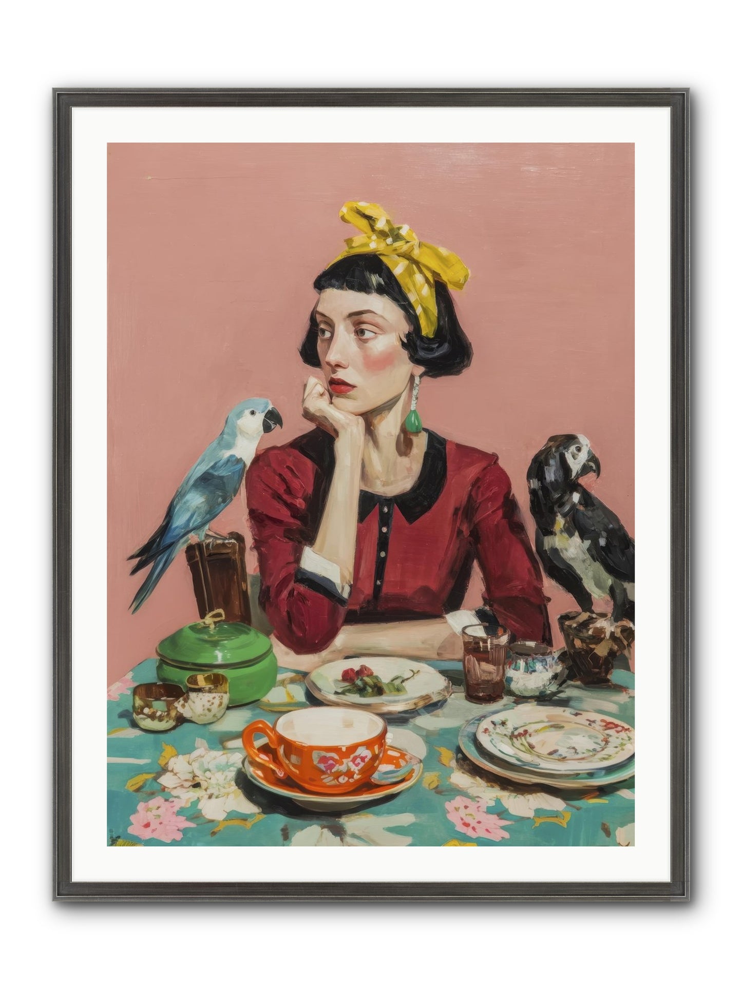 The Naturalist's Evening Ritual Framed Print - Slimwoods Black/Silver 30x40