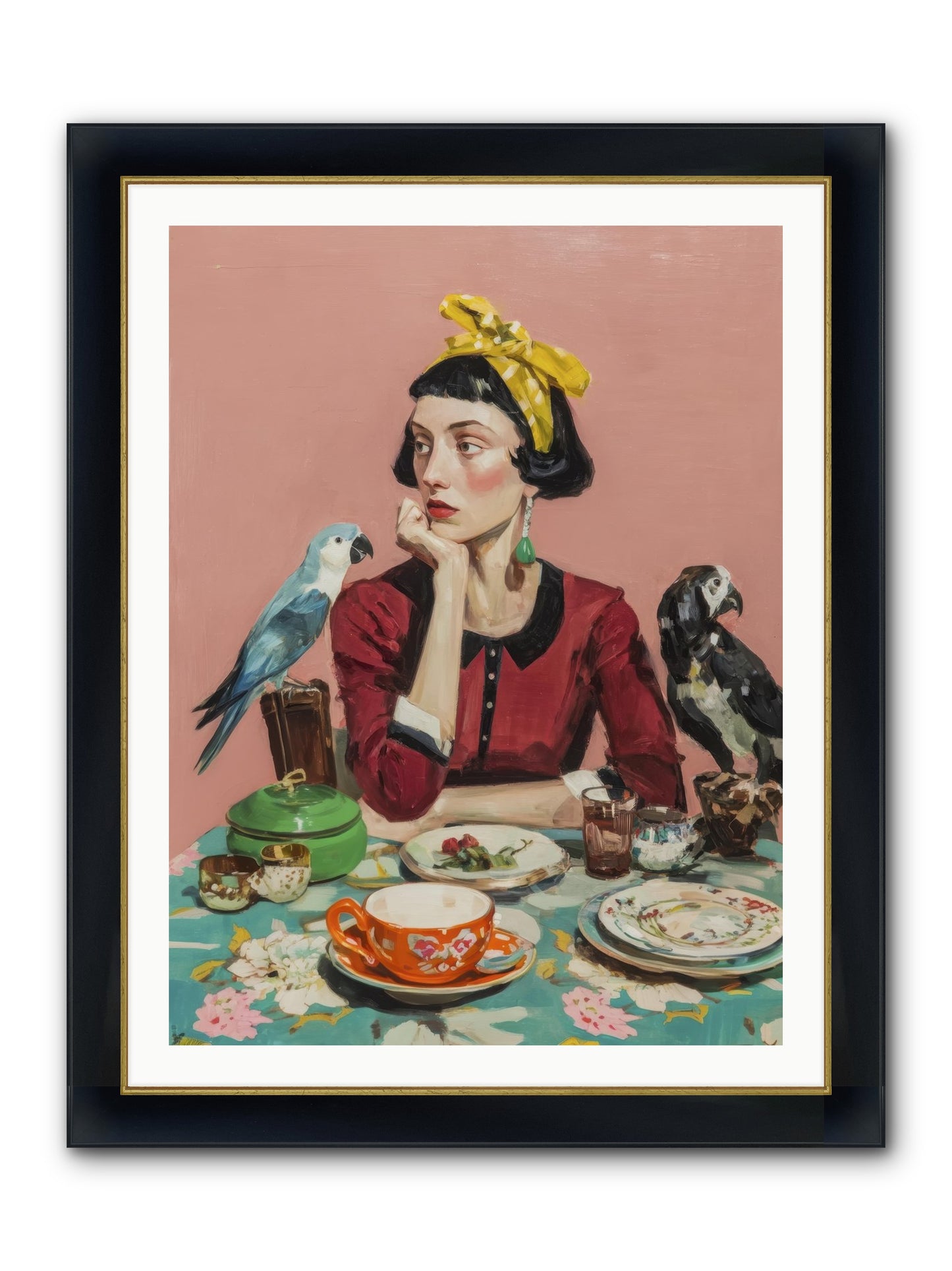 The Naturalist's Evening Ritual Framed Print - Wide Black w/Gold 30x40