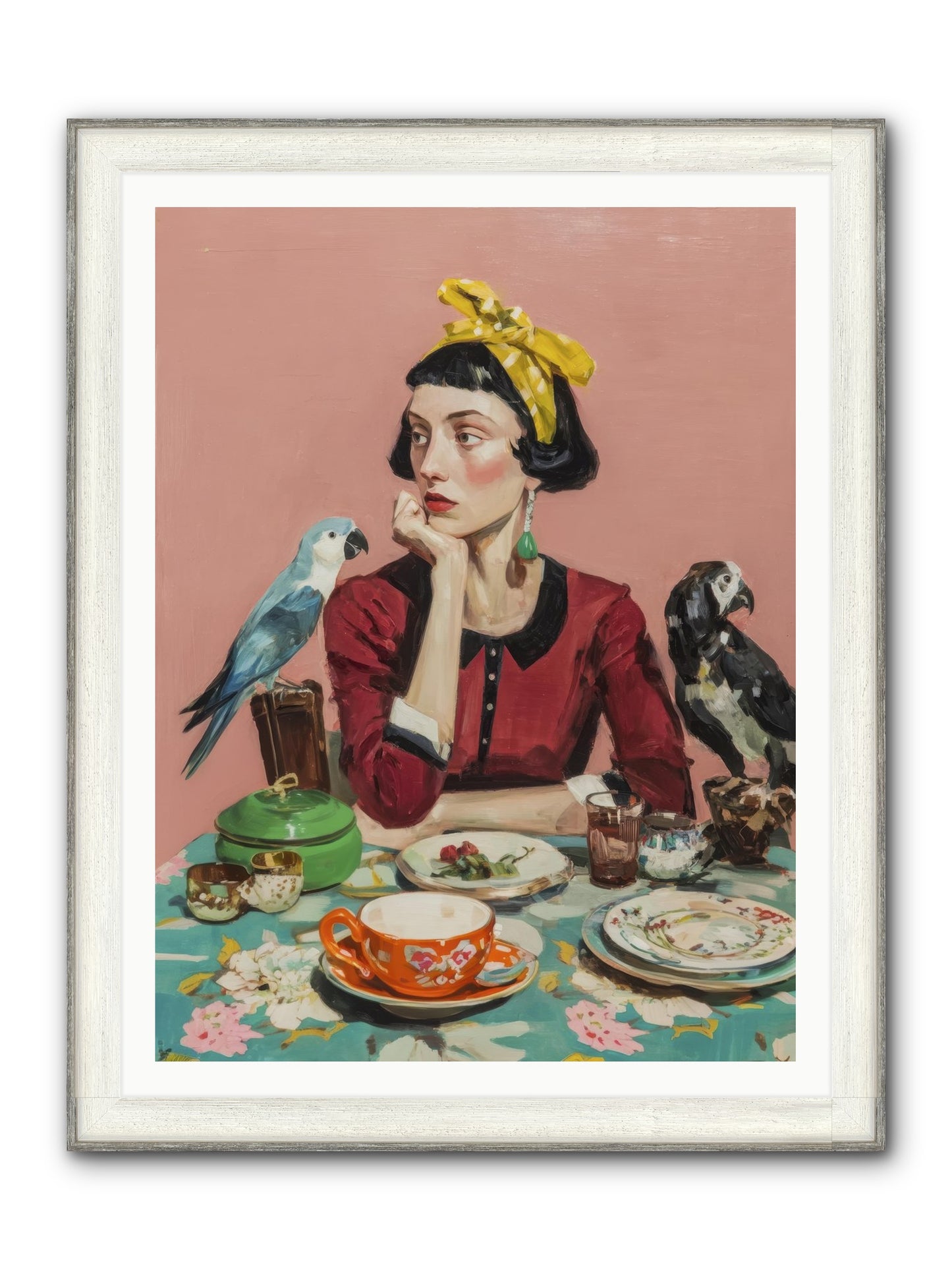 The Naturalist's Evening Ritual Framed Print - Driftwood White 36x48